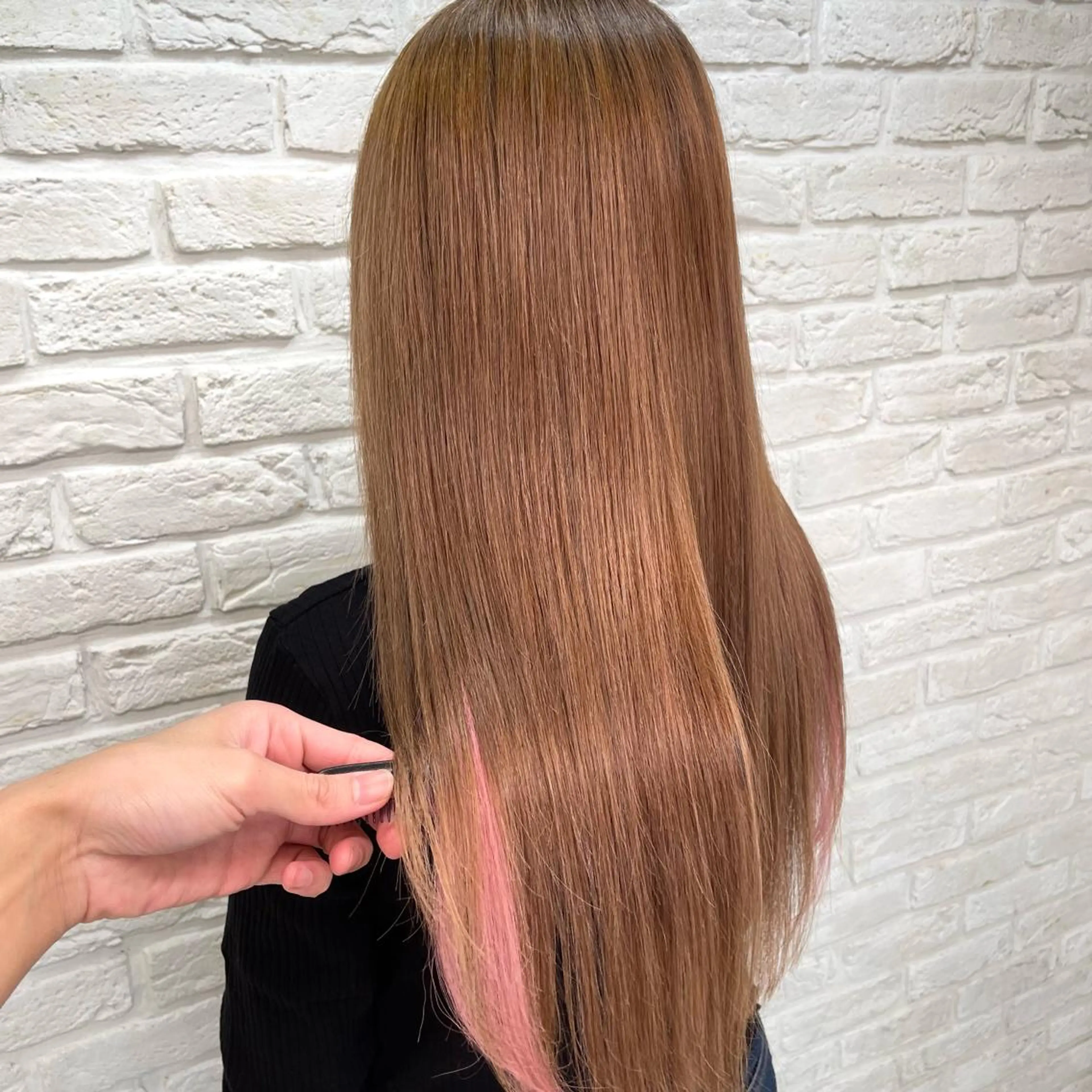 ロング エクステ ブリーチ🔥ベージュ /グレー/daikiのヘアスタイル