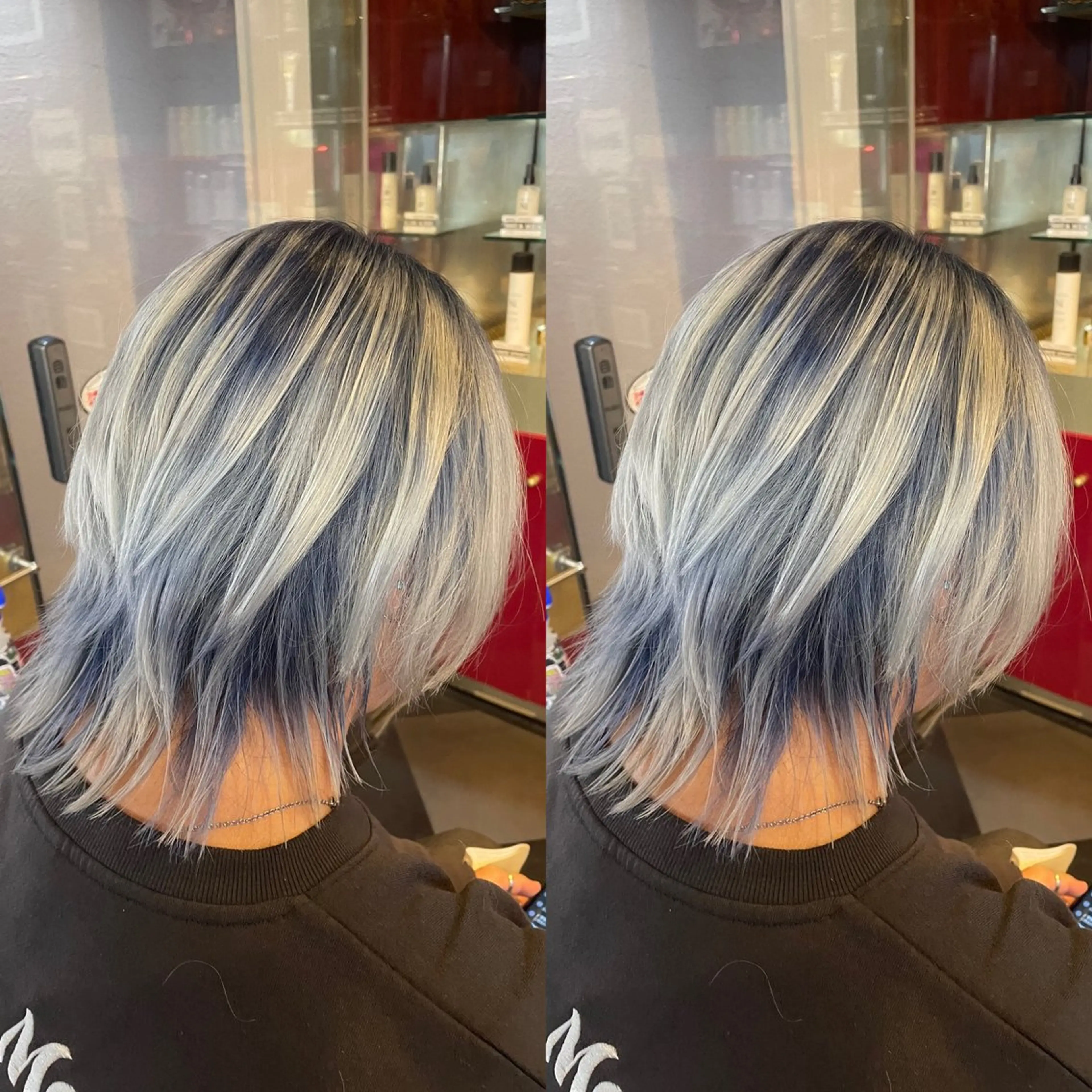 ミディアム カラー バレイヤージュ ダブルカラー レイヤーカット トリートメント 👑派手髪/カット 👑ANRYのヘアスタイル