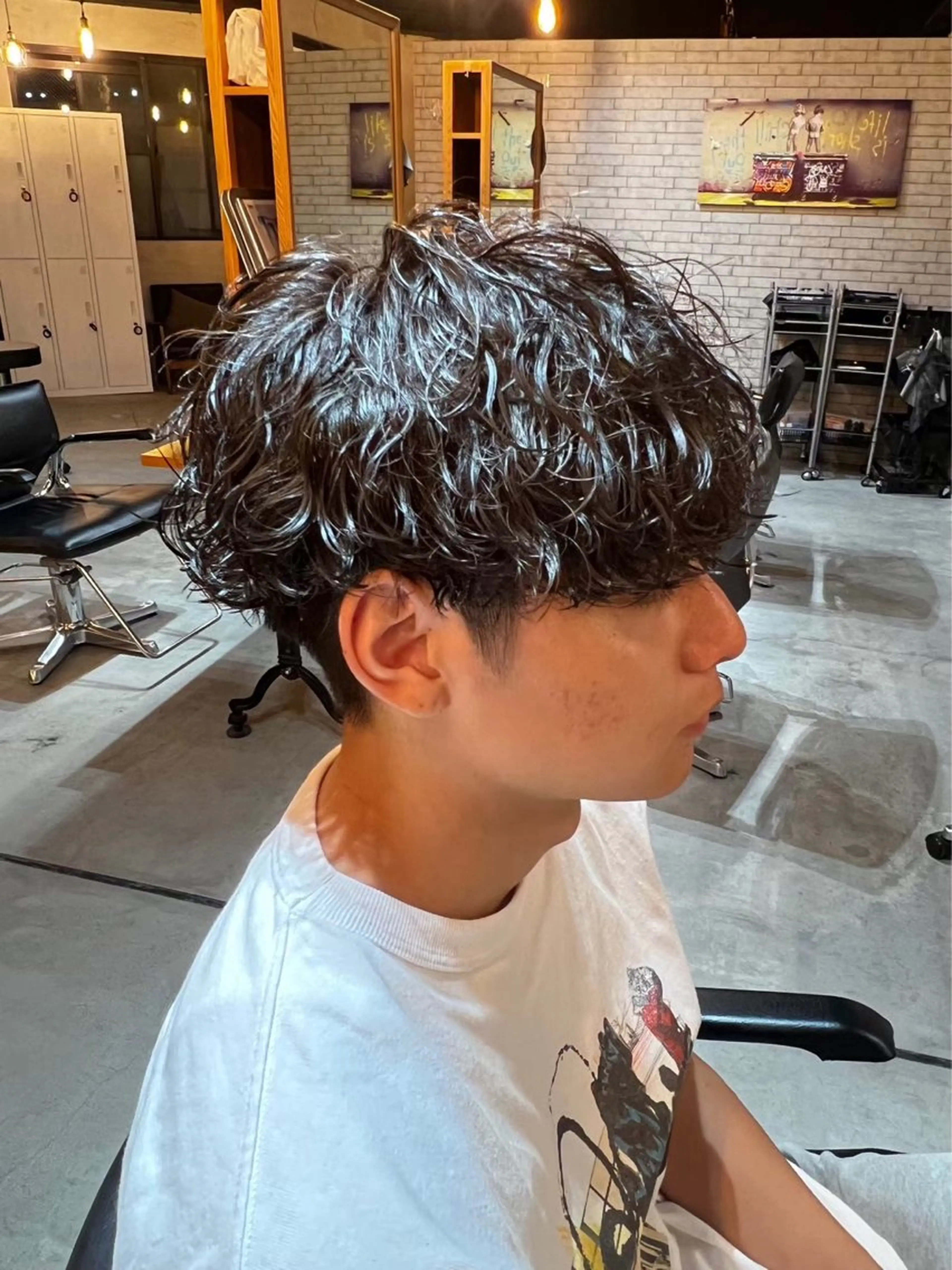 パーマ メンズ 石川 歳也のヘアスタイル