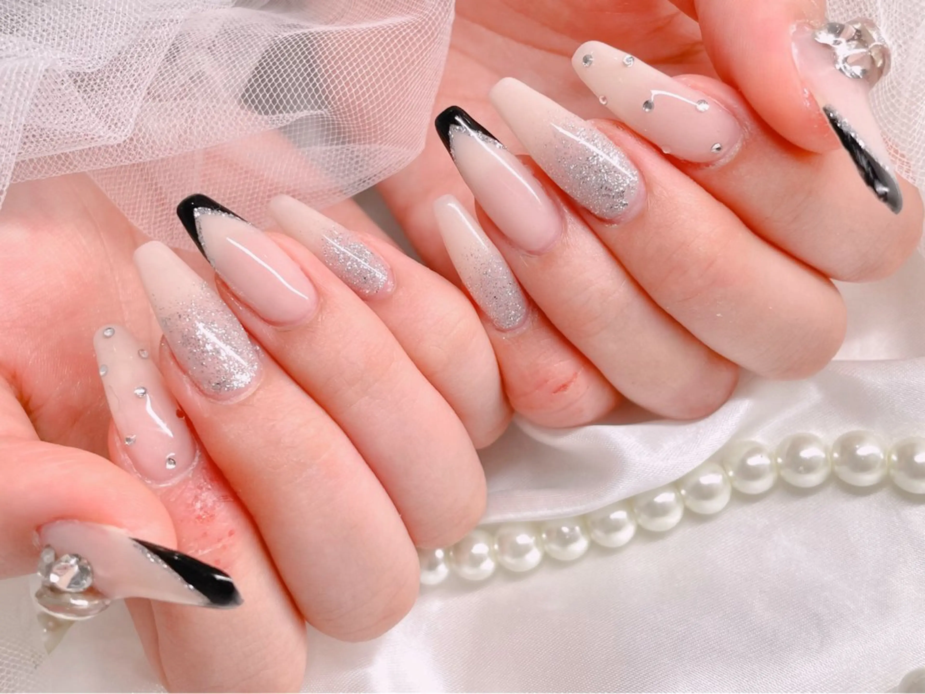 ネイル フレンチネイル ハンドネイル ゆりか ジョアアンジェ福島のネイルデザイン