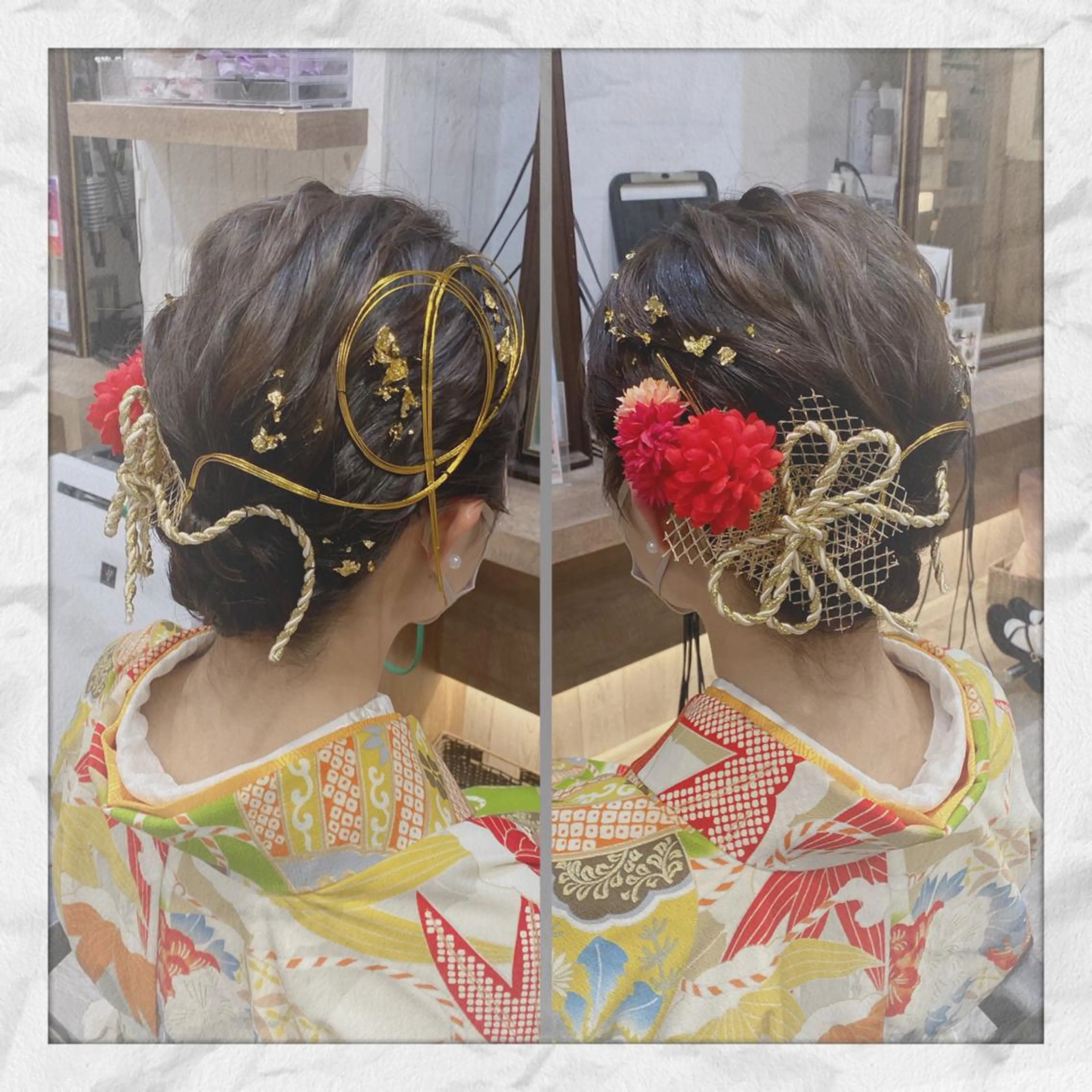 セミロング ヘアアレンジ ヘアセット ヘアセット/着付け 𓇼 松本 夏美𓇼のヘアスタイル