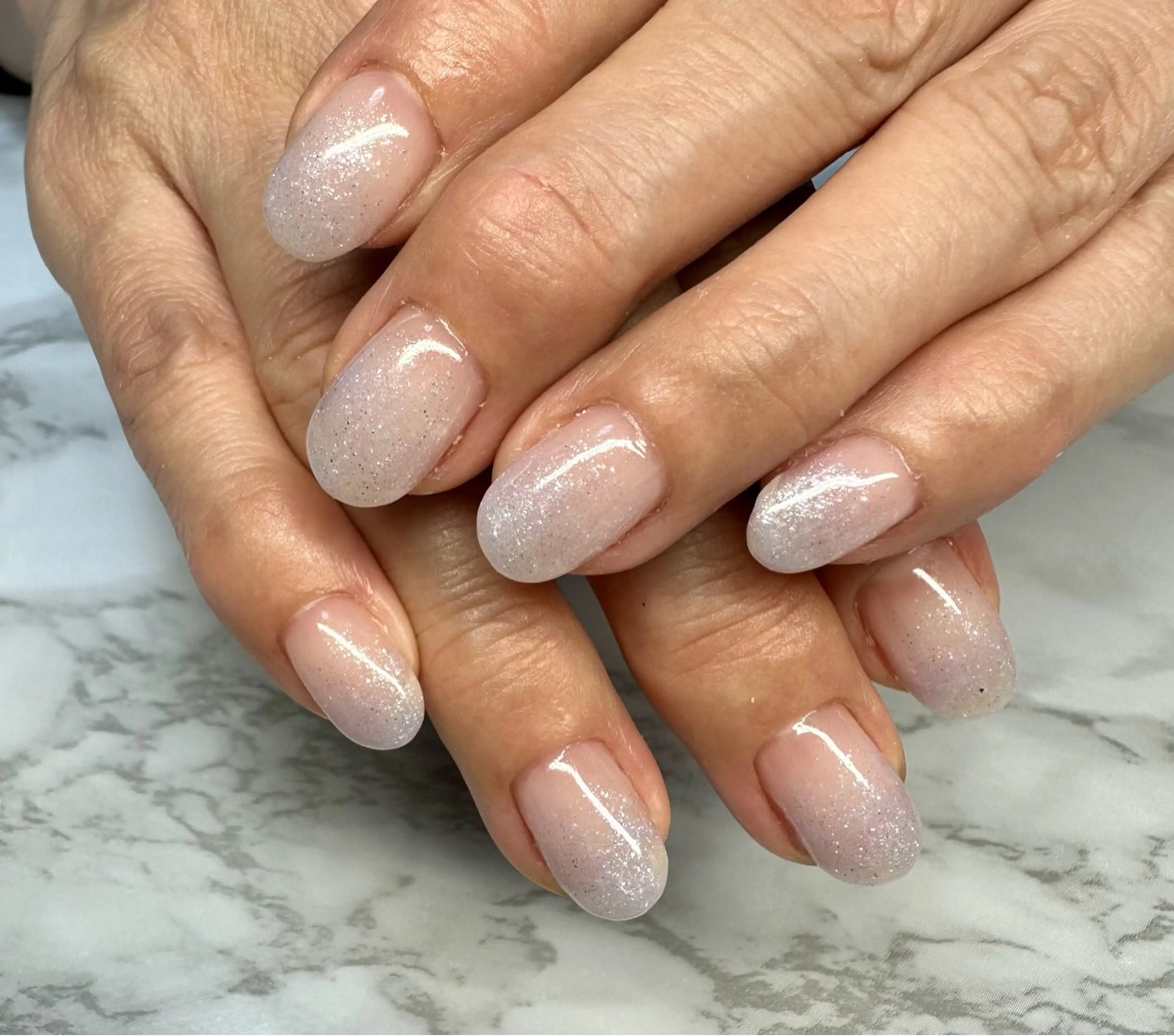 ネイル アートネイル ニュアンスネイル 冬ネイル M.N_ nailのネイルデザイン