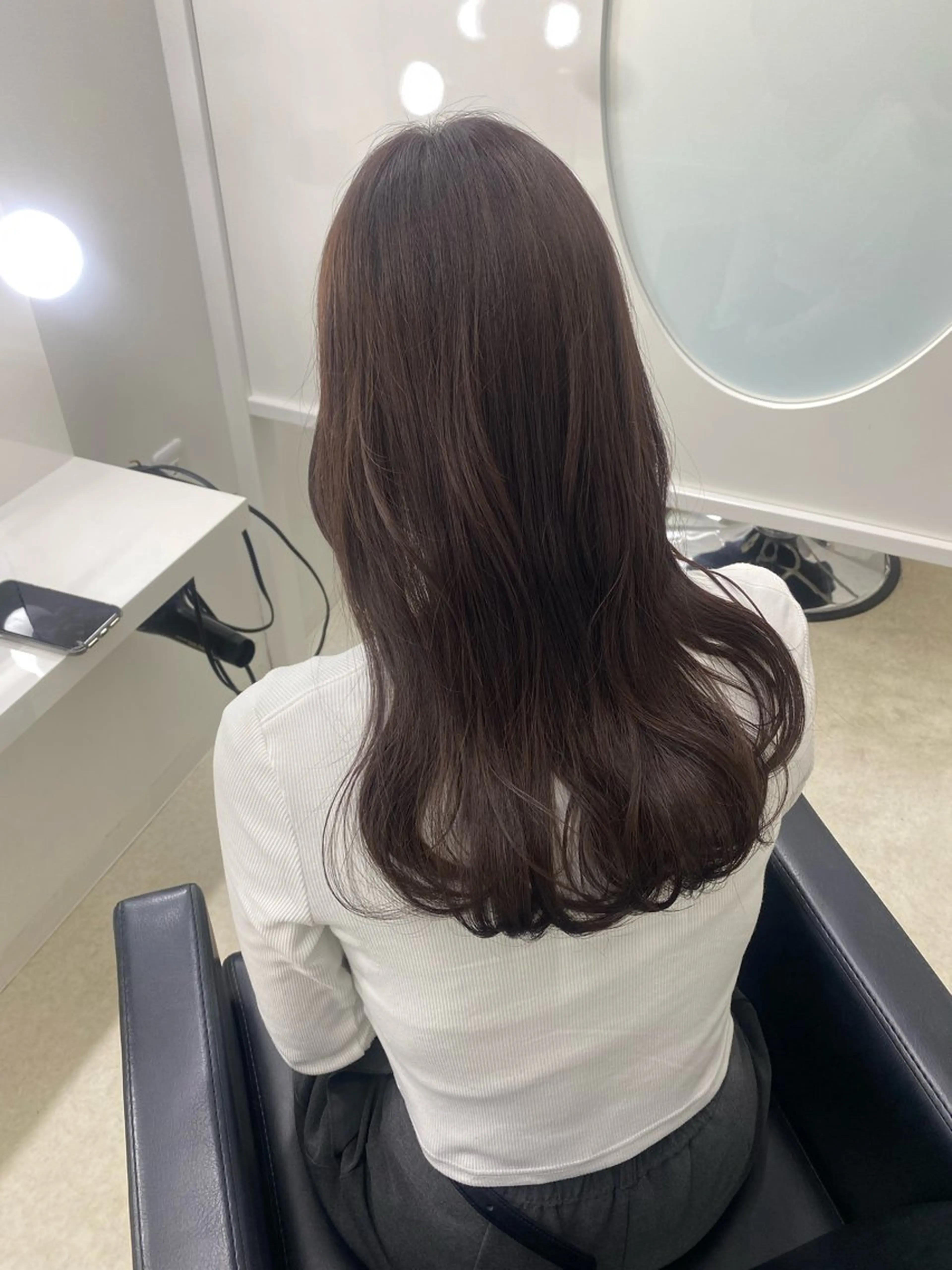 ロング カット ヘアカラー トリートメント 林 沙弥のヘアスタイル