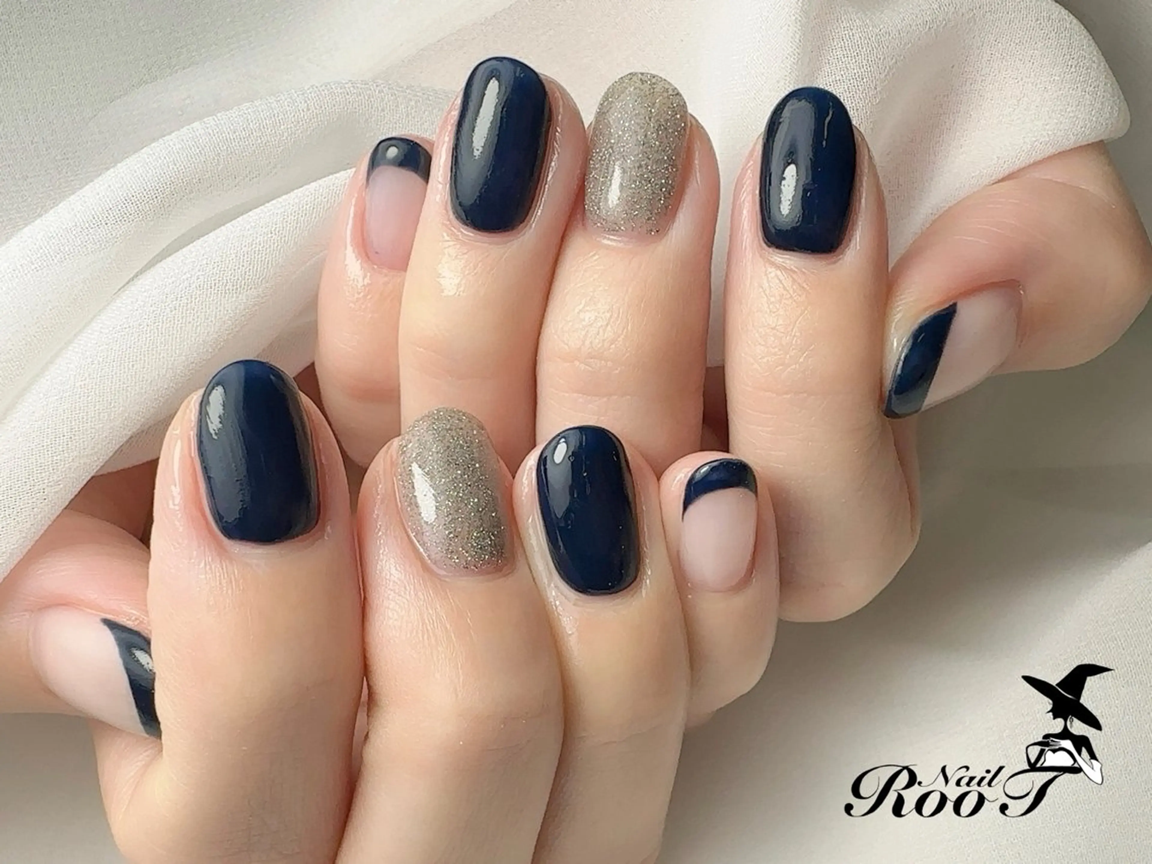 ネイル フラッシュネイル フレンチネイル ハンドネイル RooT Nailのネイルデザイン