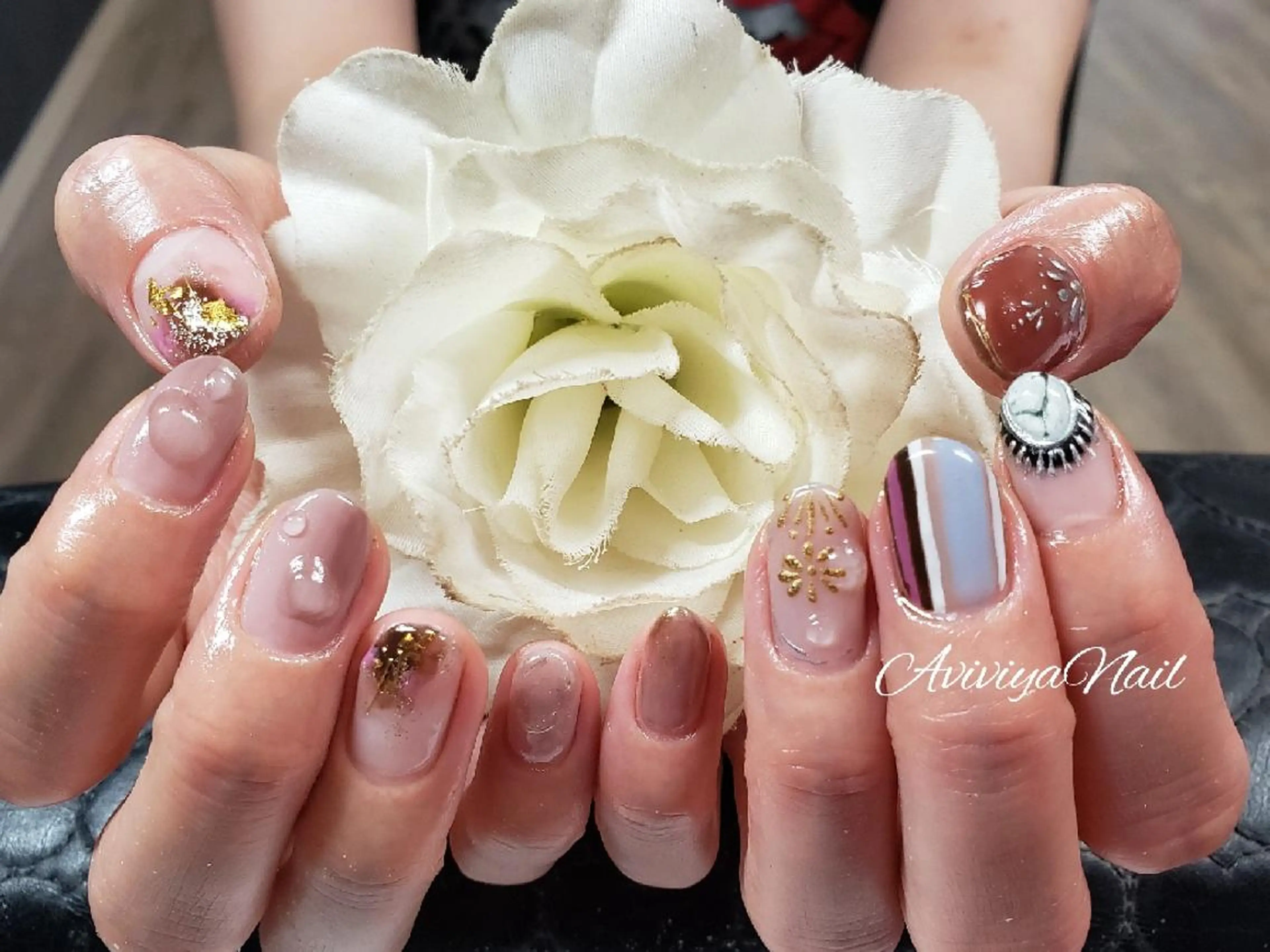 ショート ネイル ニュアンスネイル AviviyaNail所属・kubo ayaのネイルデザイン