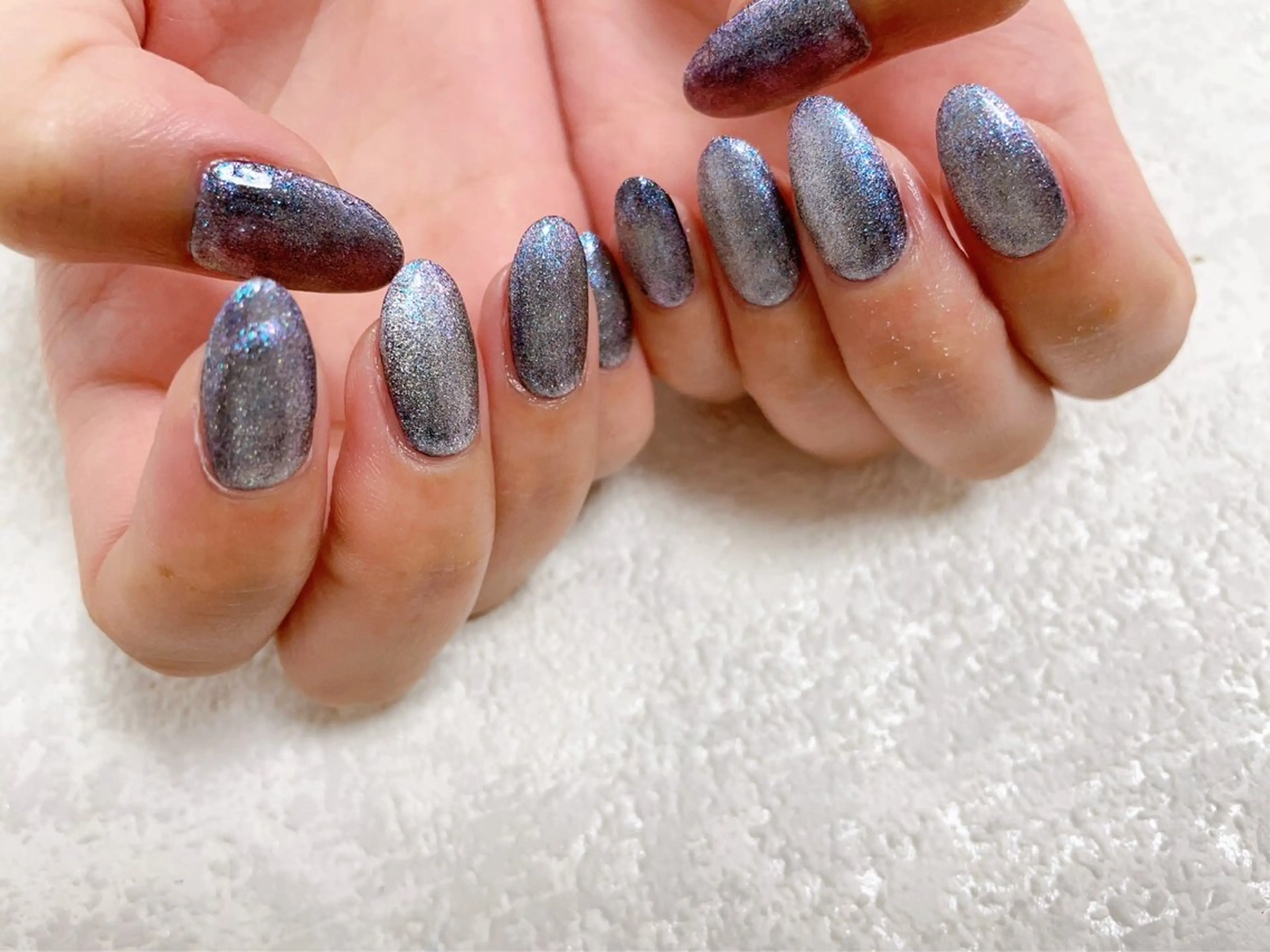 ネイル オーロラネイル フラワーネイル フットネイル フレンチネイル ジェルネイル ハンドネイル mogunail &blowのネイルデザイン