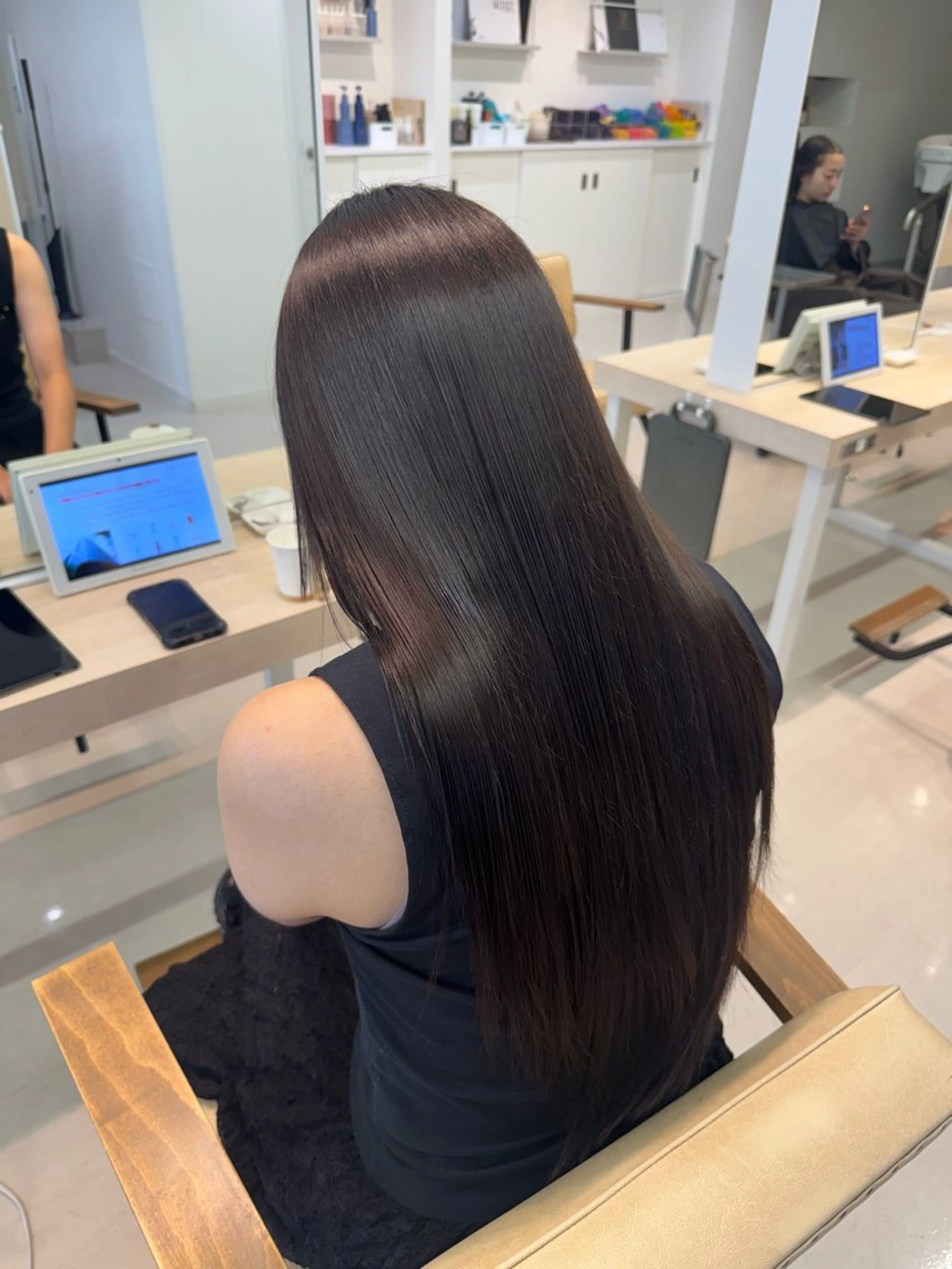 ロング くせ毛 縮毛矯正 縮毛矯正 hana/海外風ヘア /レイヤーカット🪐のヘアスタイル