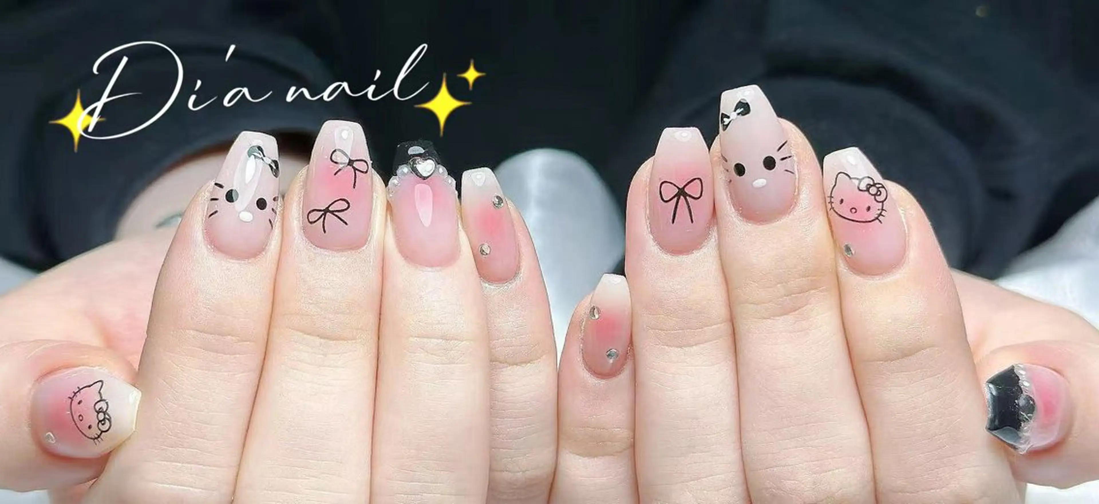 ネイル チークネイル ジェルネイル グラデーション マグネットネイル ニュアンスネイル Di'a nail ネイルサロンのネイルデザイン