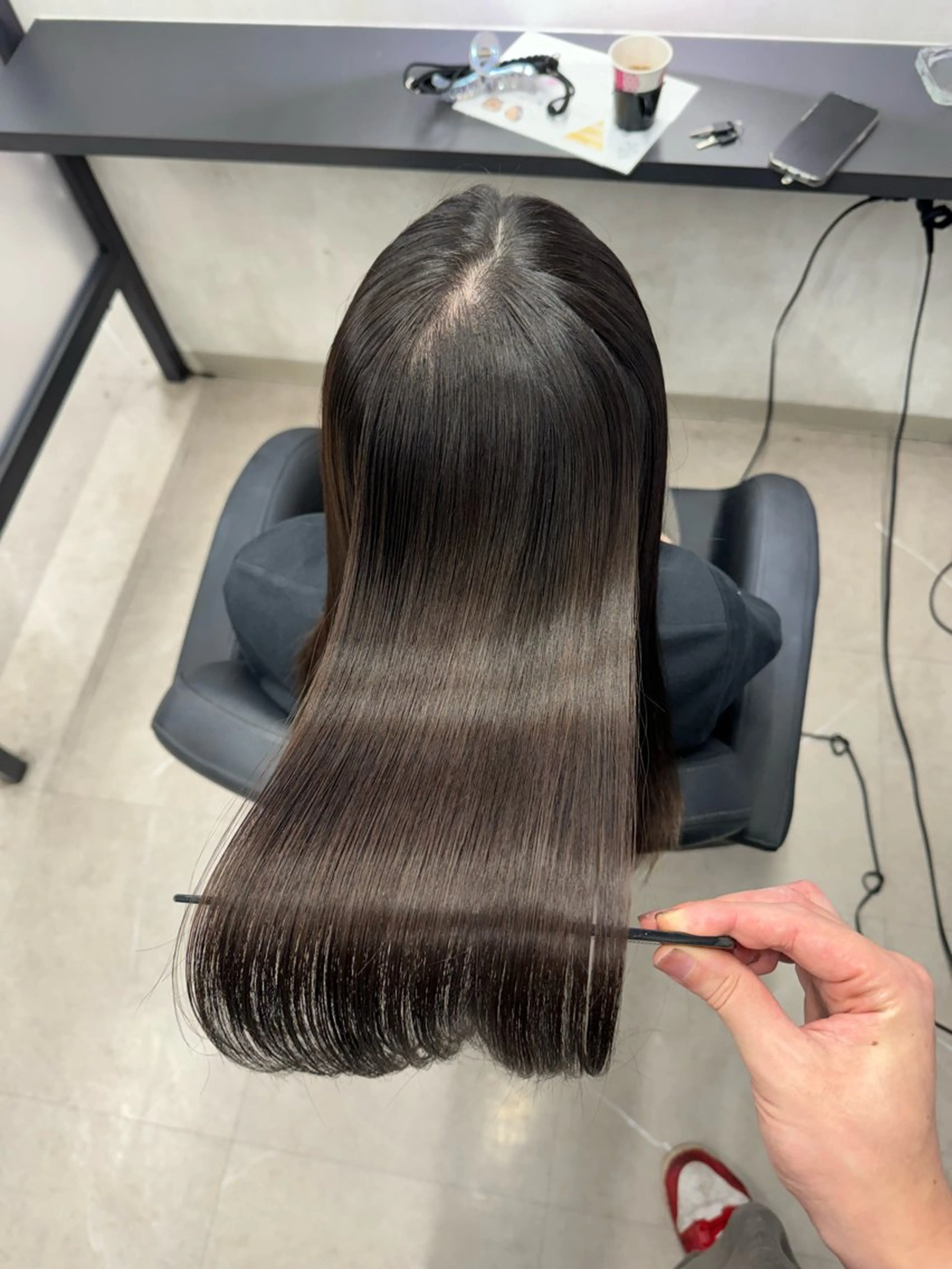 ロング カット ヘアカラー 縮毛矯正 トリートメント XYZ所属・縮毛矯正/髪質改善 韓国風/MIKIYAのヘアスタイル