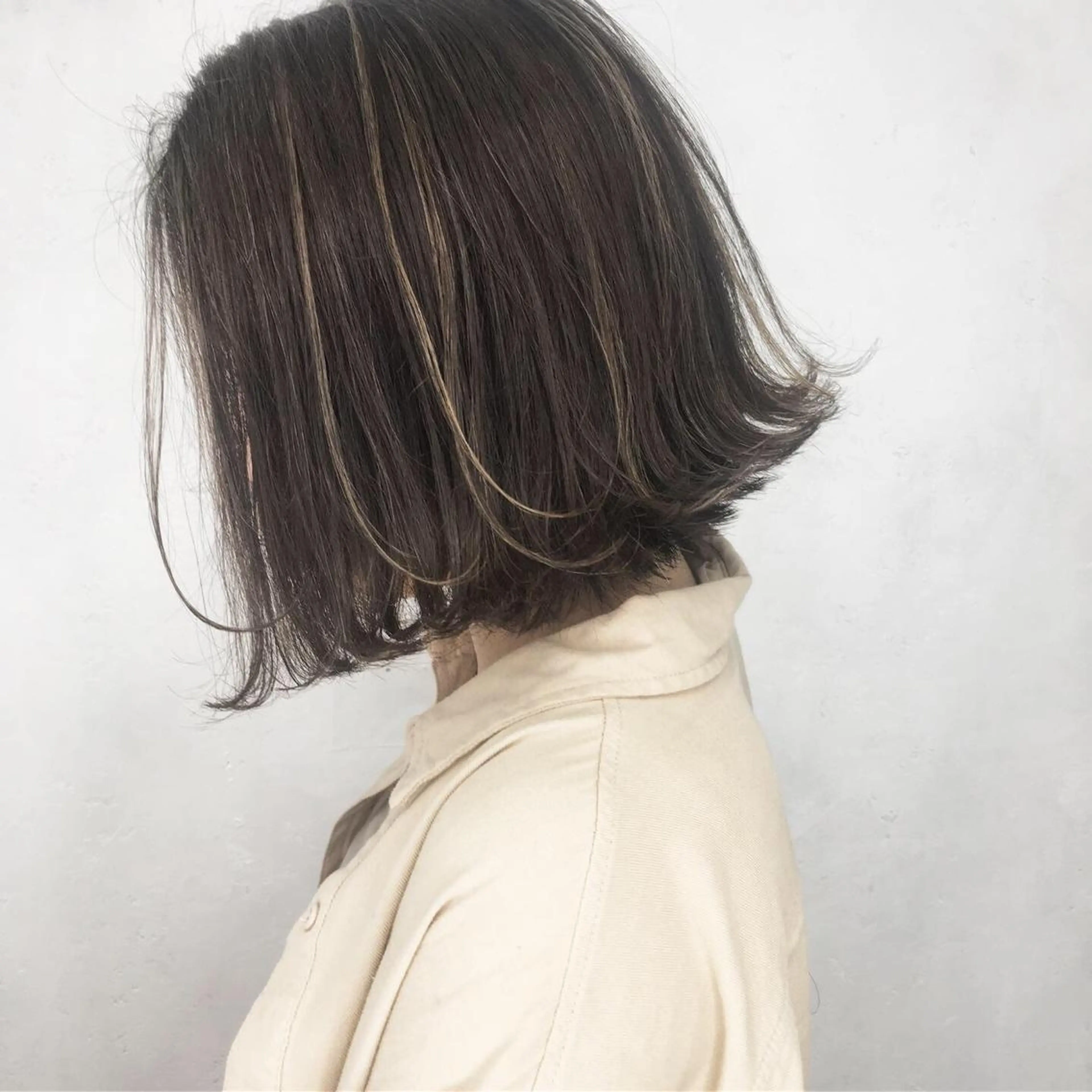 ミディアム ハイライト まお♡レイヤーカット ×色っぽstyleのヘアスタイル