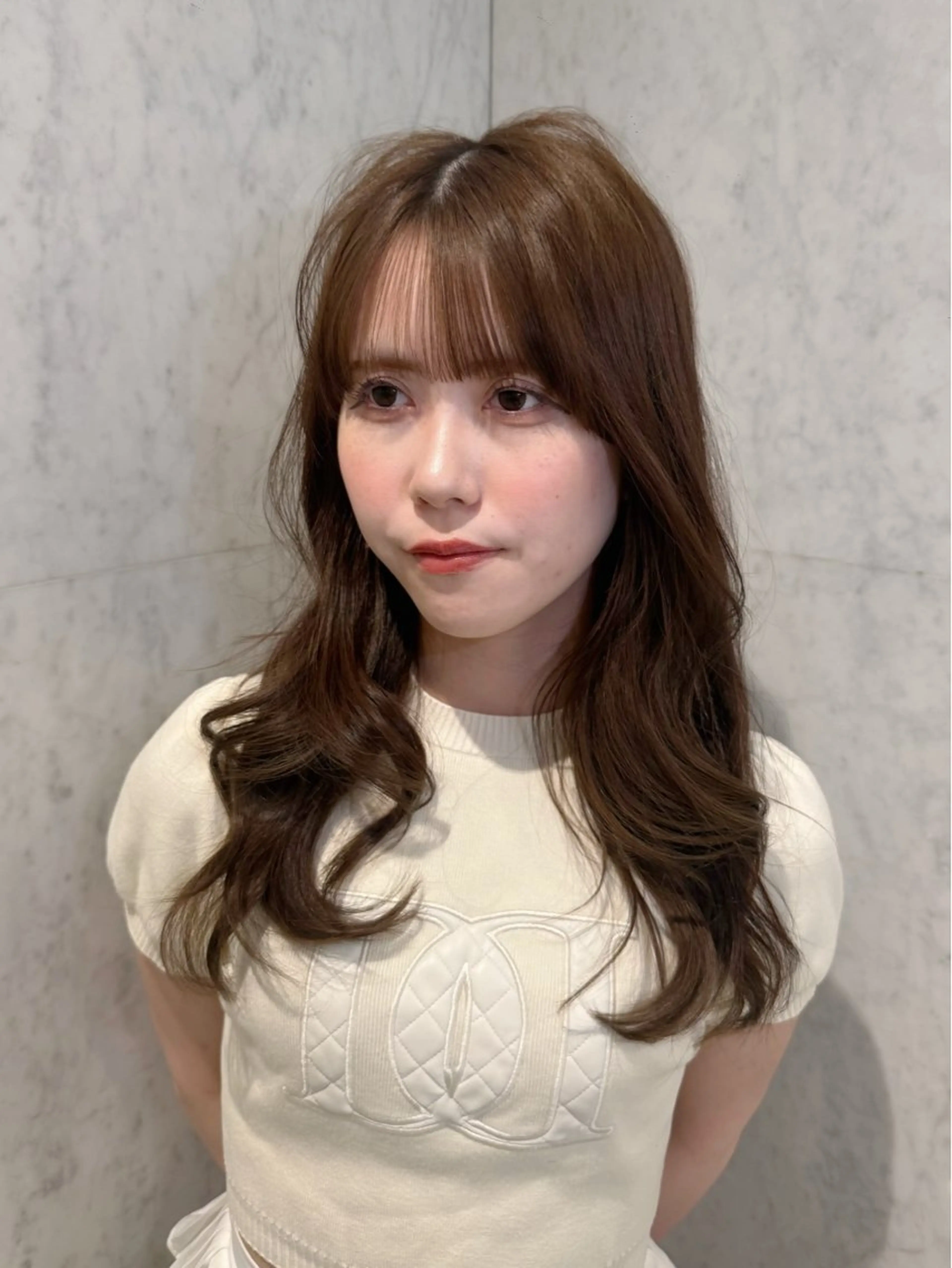 ロング カラー ヘアカラー 長野 彩夏のヘアスタイル