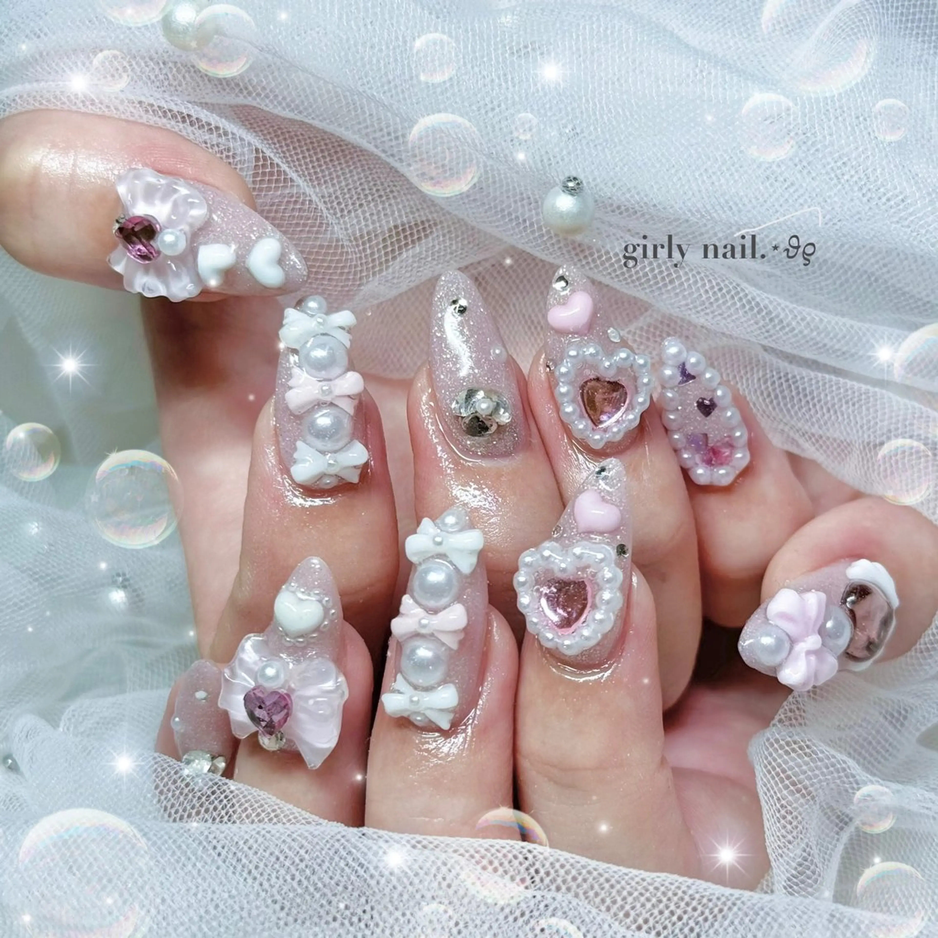 ネイル ハンドネイル Purasia高橋✧ マグ/ワンホン/地雷のネイルデザイン