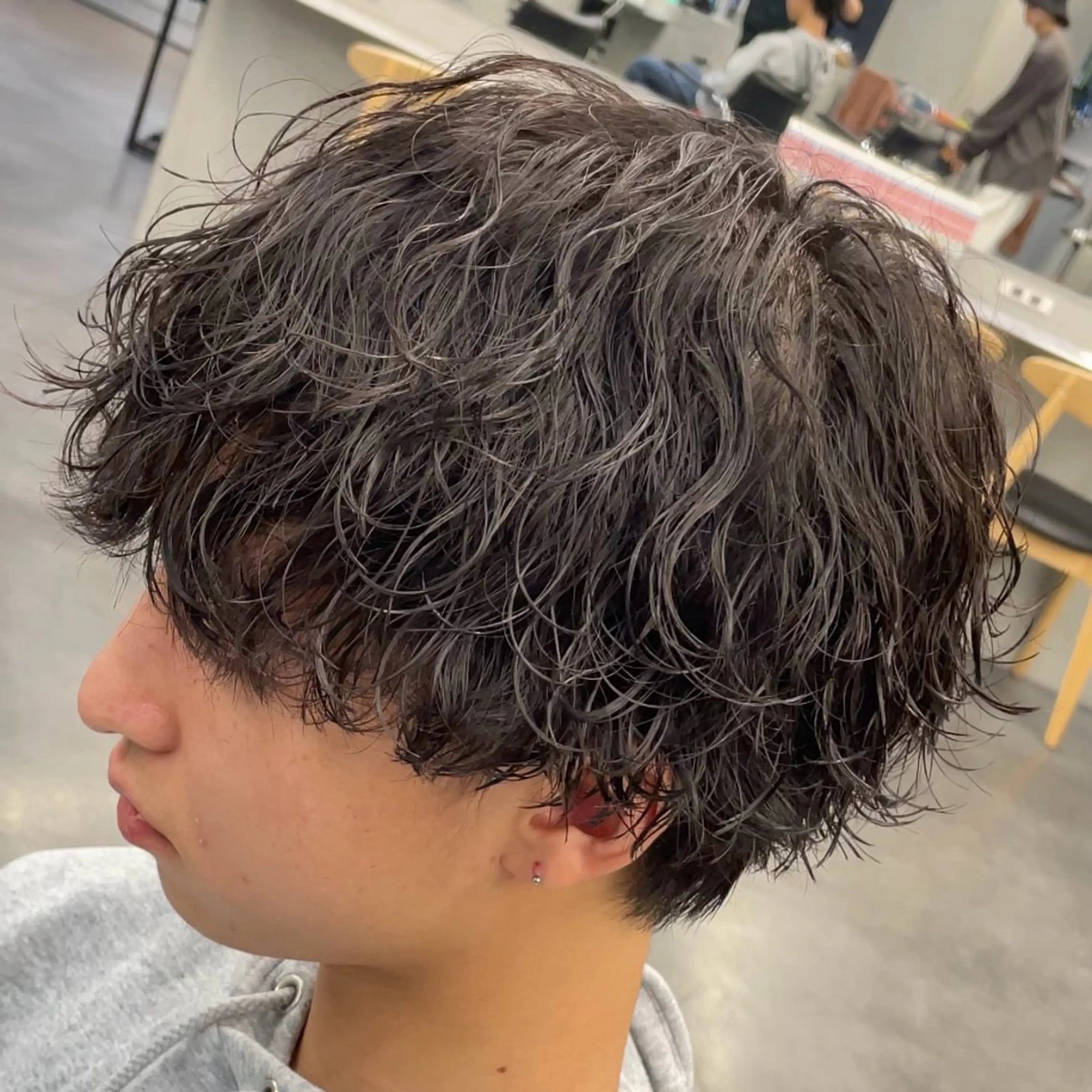 ミディアム パーマ ヘアアレンジ メンズ fifth 石川 凪のヘアスタイル