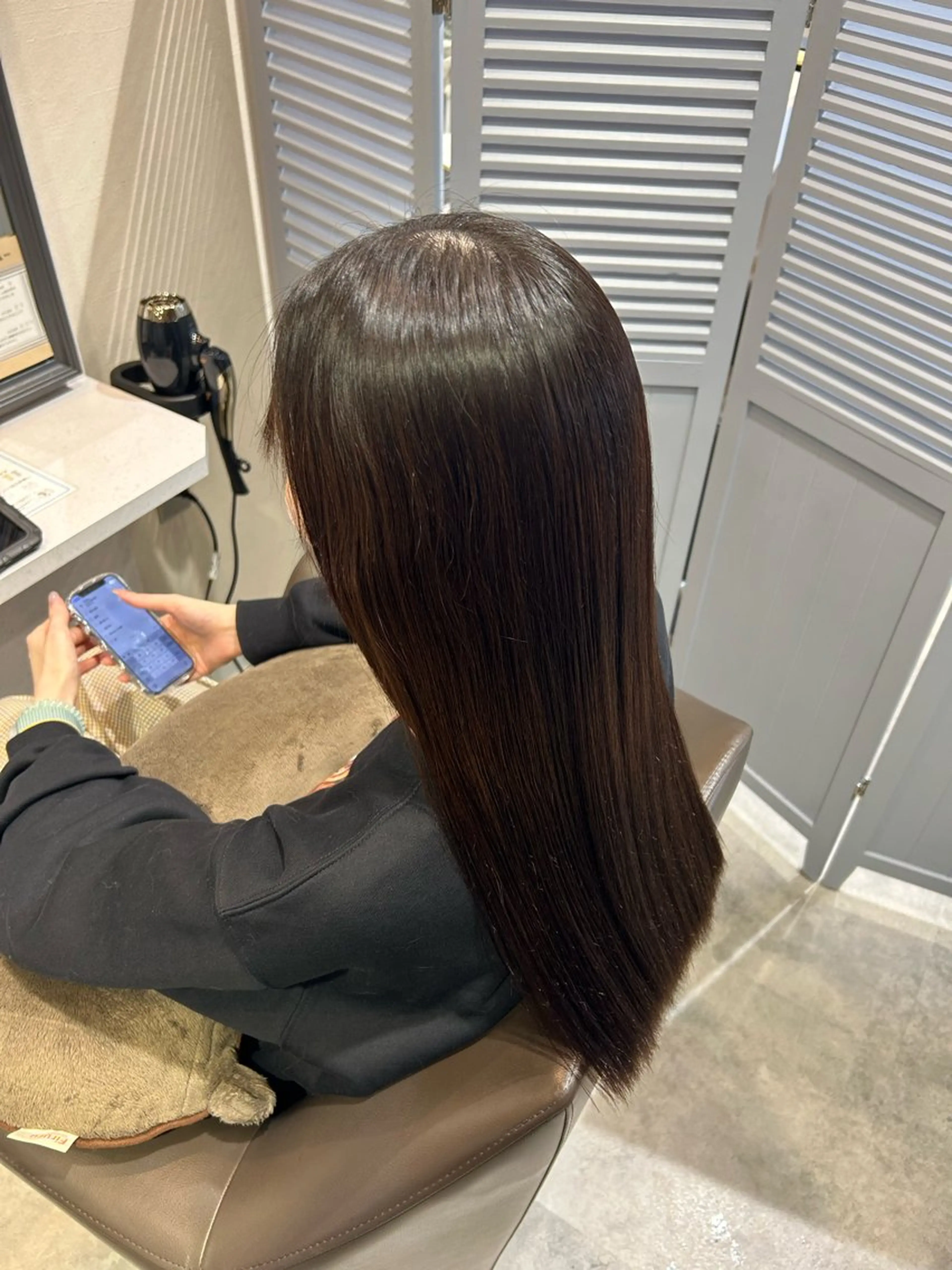 ロング 縮毛矯正 トリートメント SUGAR/ソウ みたけのヘアスタイル