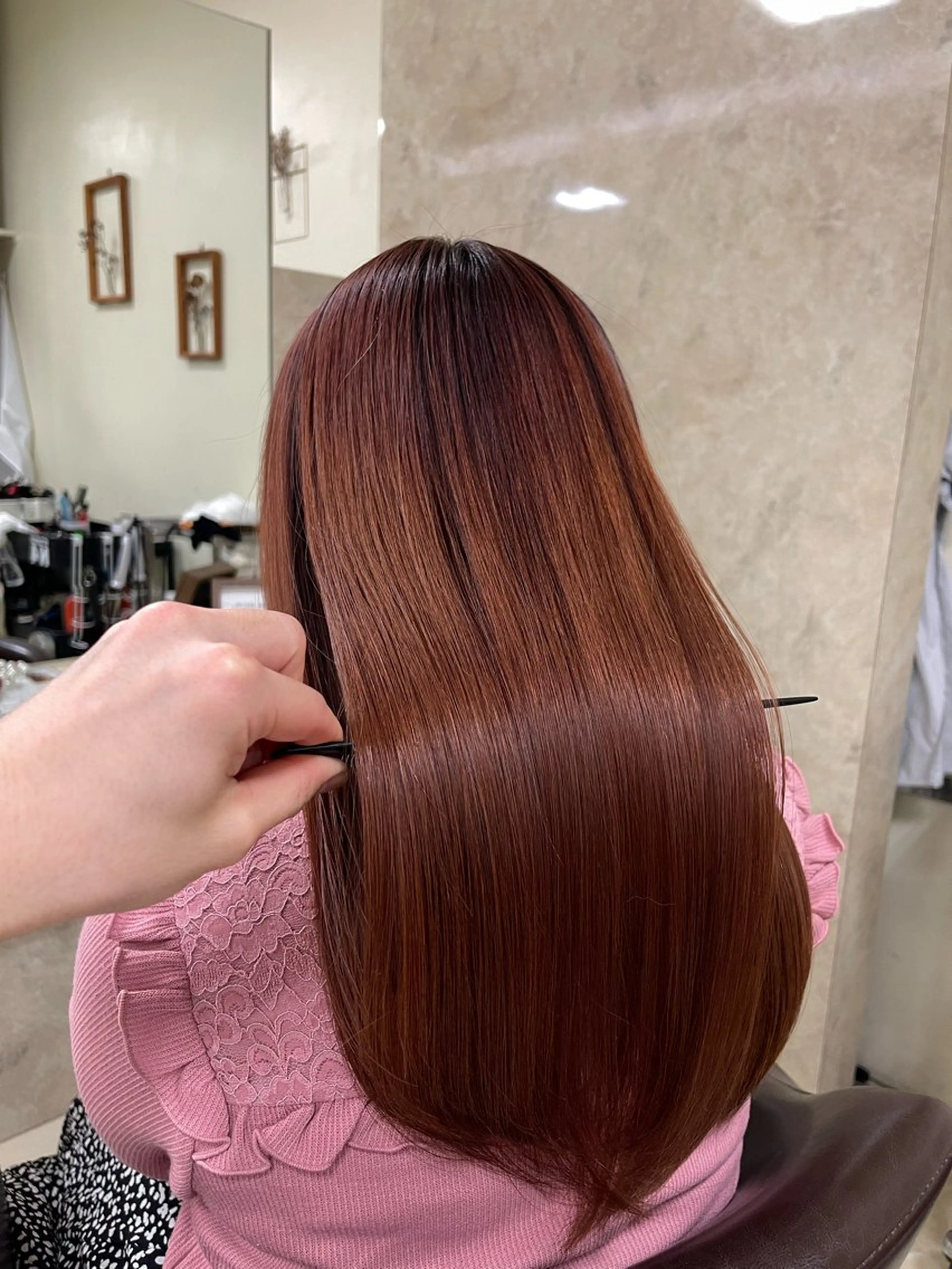 セミロング 髪質改善 縮毛矯正 縮毛・酸性ストレート 特化のヘアスタイル