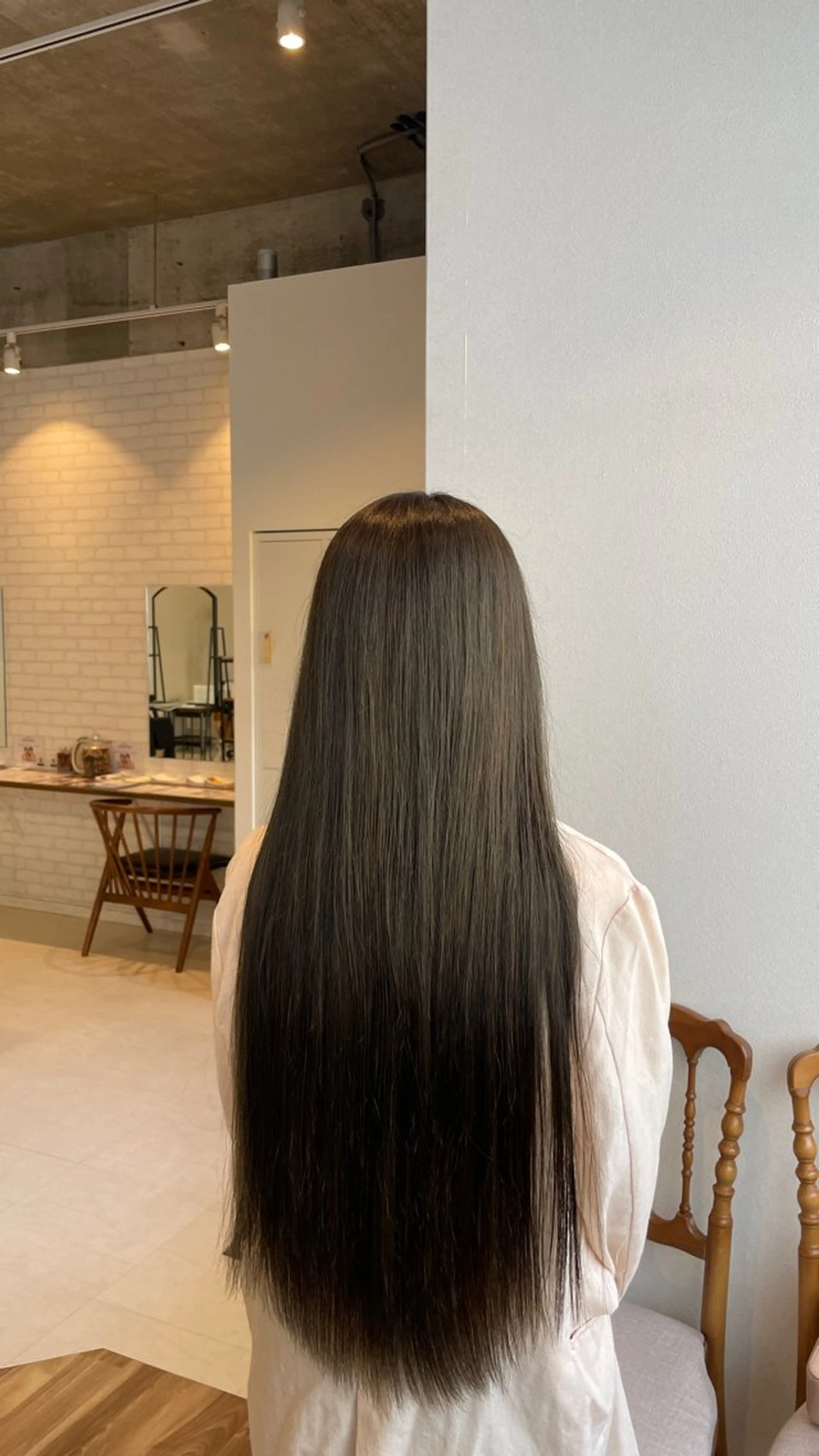 ロング カラー ベージュカラー オリーブベージュ amoretto_ あやかのヘアスタイル