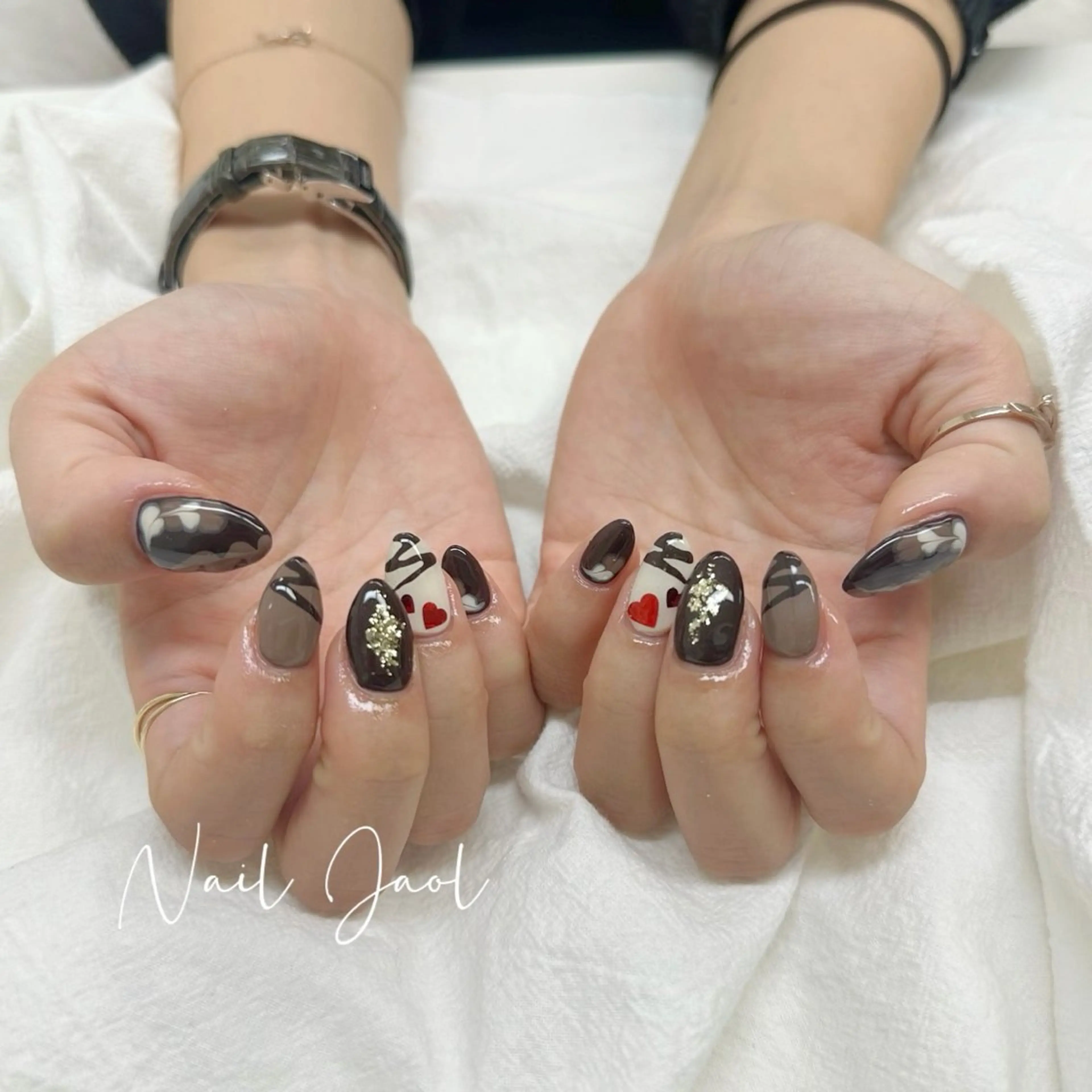 ミディアム 韓国風ヘア ハンドネイル nail jaol池袋店所属・ネイルJaol 池袋のネイルデザイン