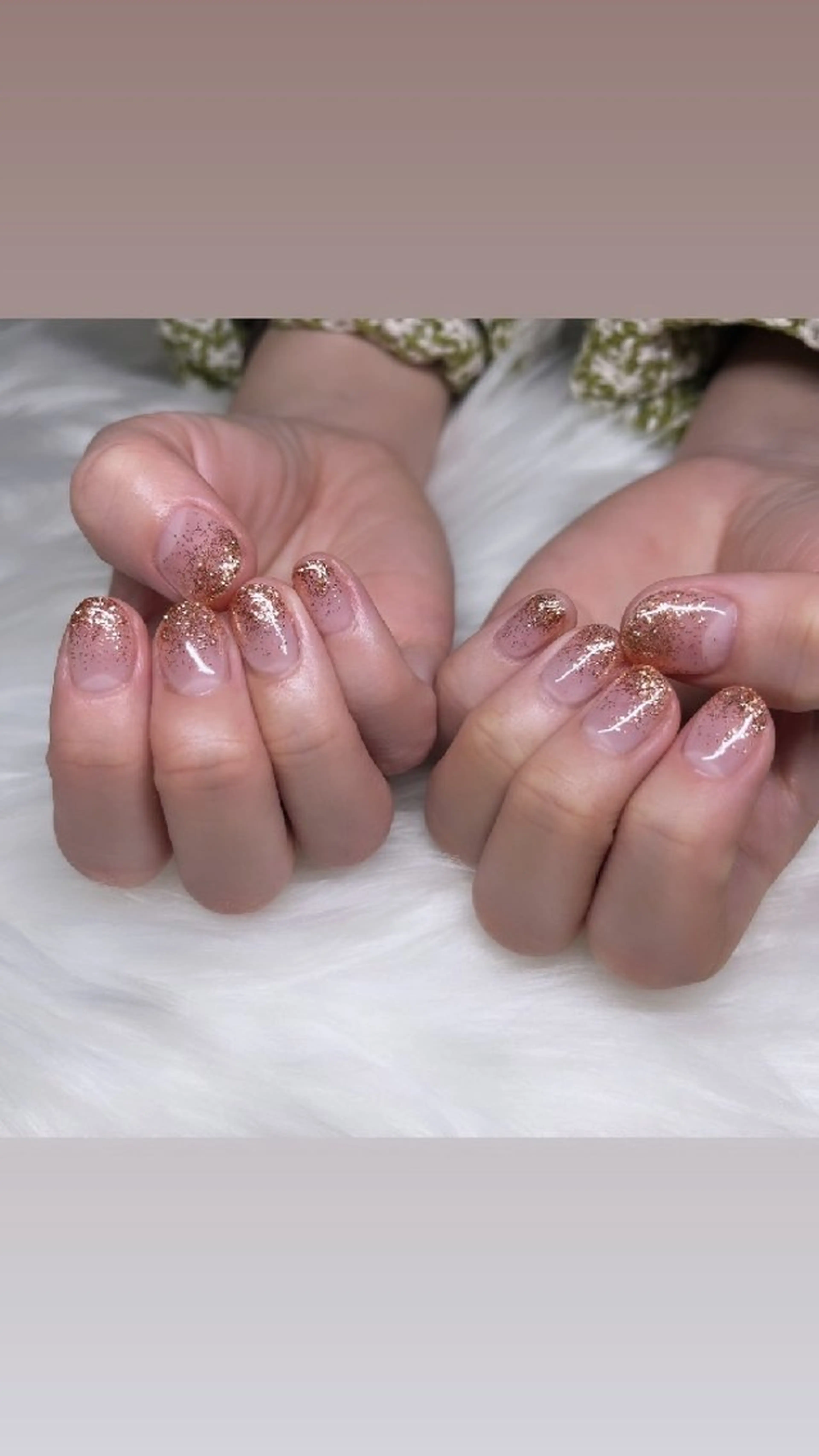 【ハンド】ラメグラ（オフなし）の写真