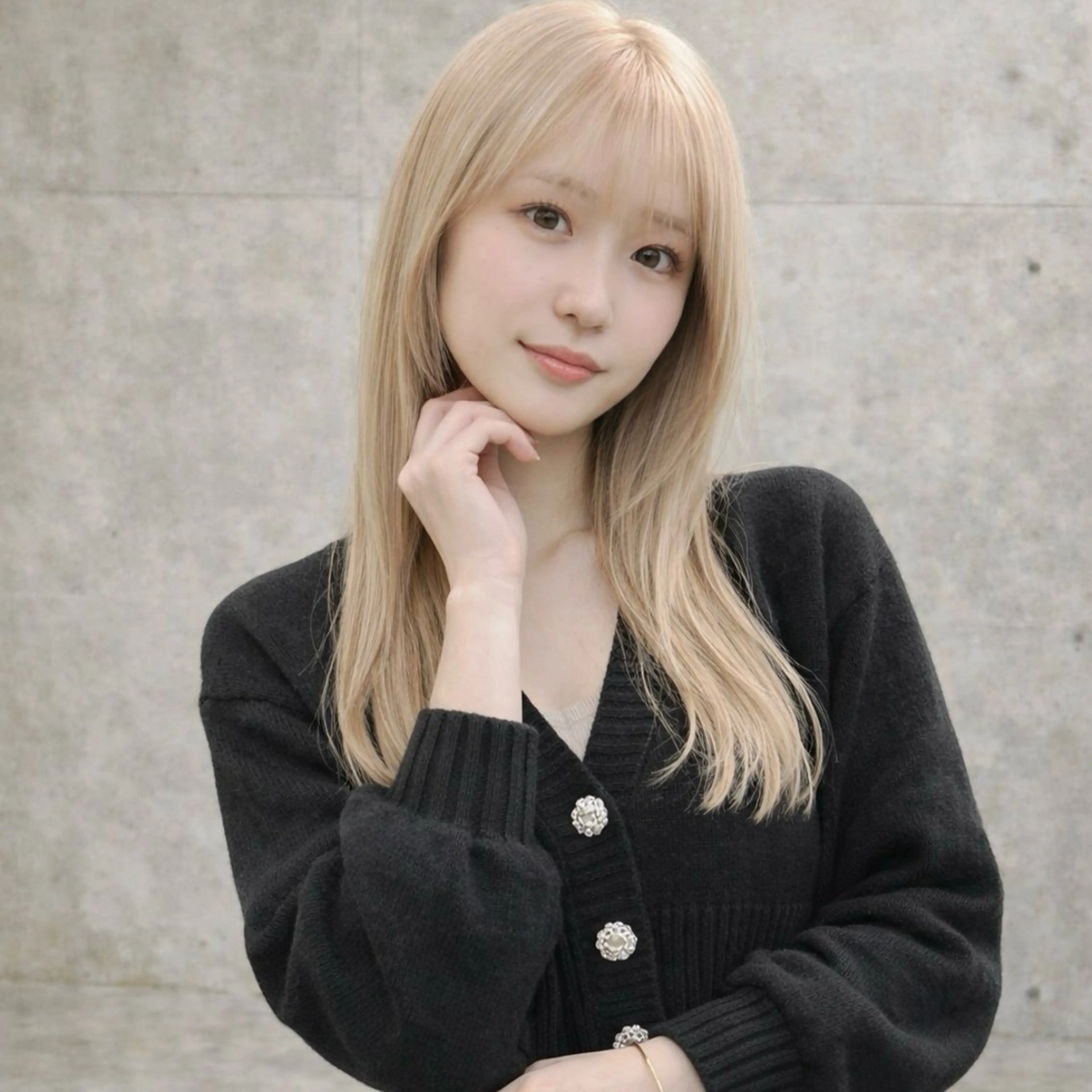 ミディアム カラー ヘアカラー 一ノ瀬 暁のヘアスタイル