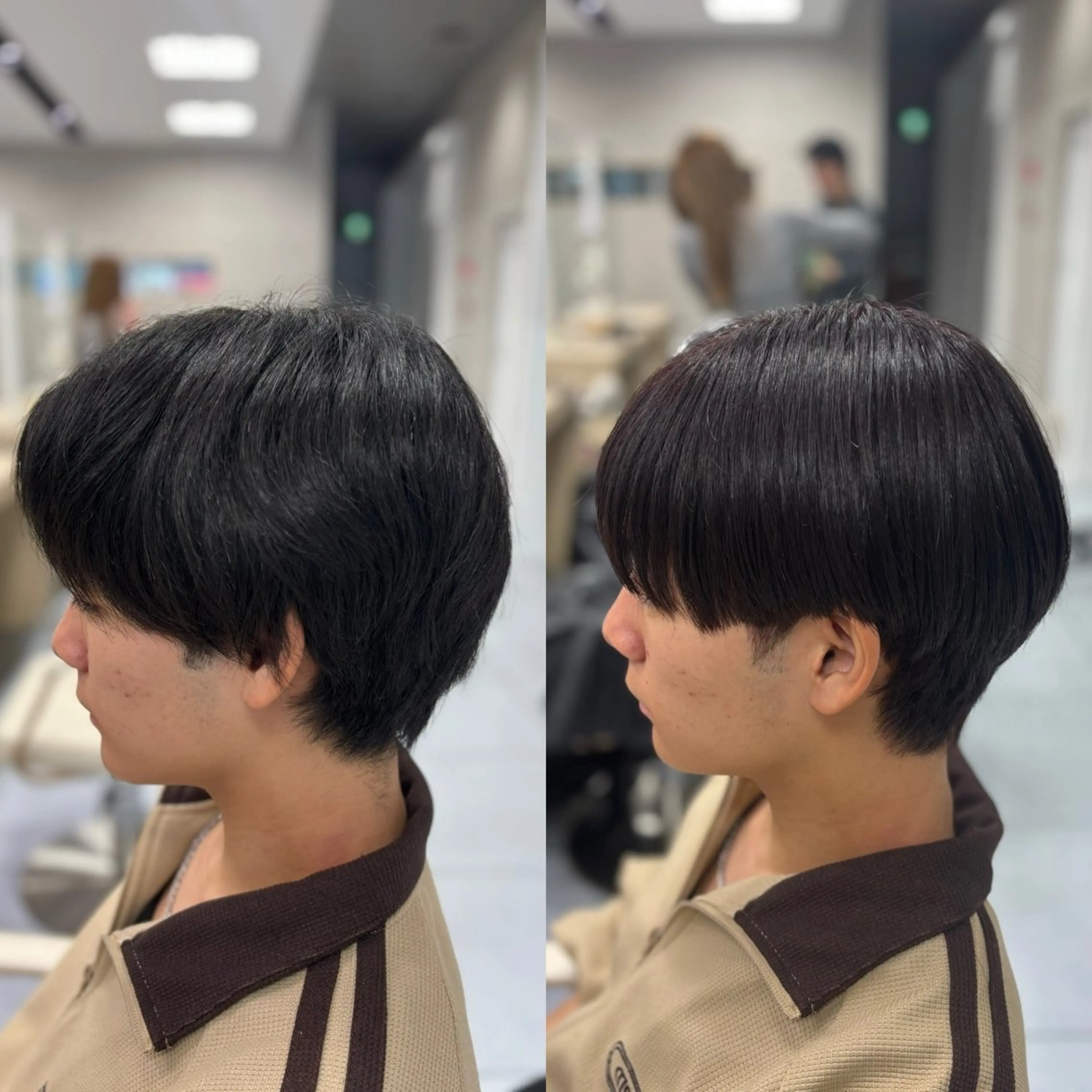 ショート パーマ メンズ カット 縮毛矯正 メンズ特化韓国風 パーマスタイル/りんのヘアスタイル