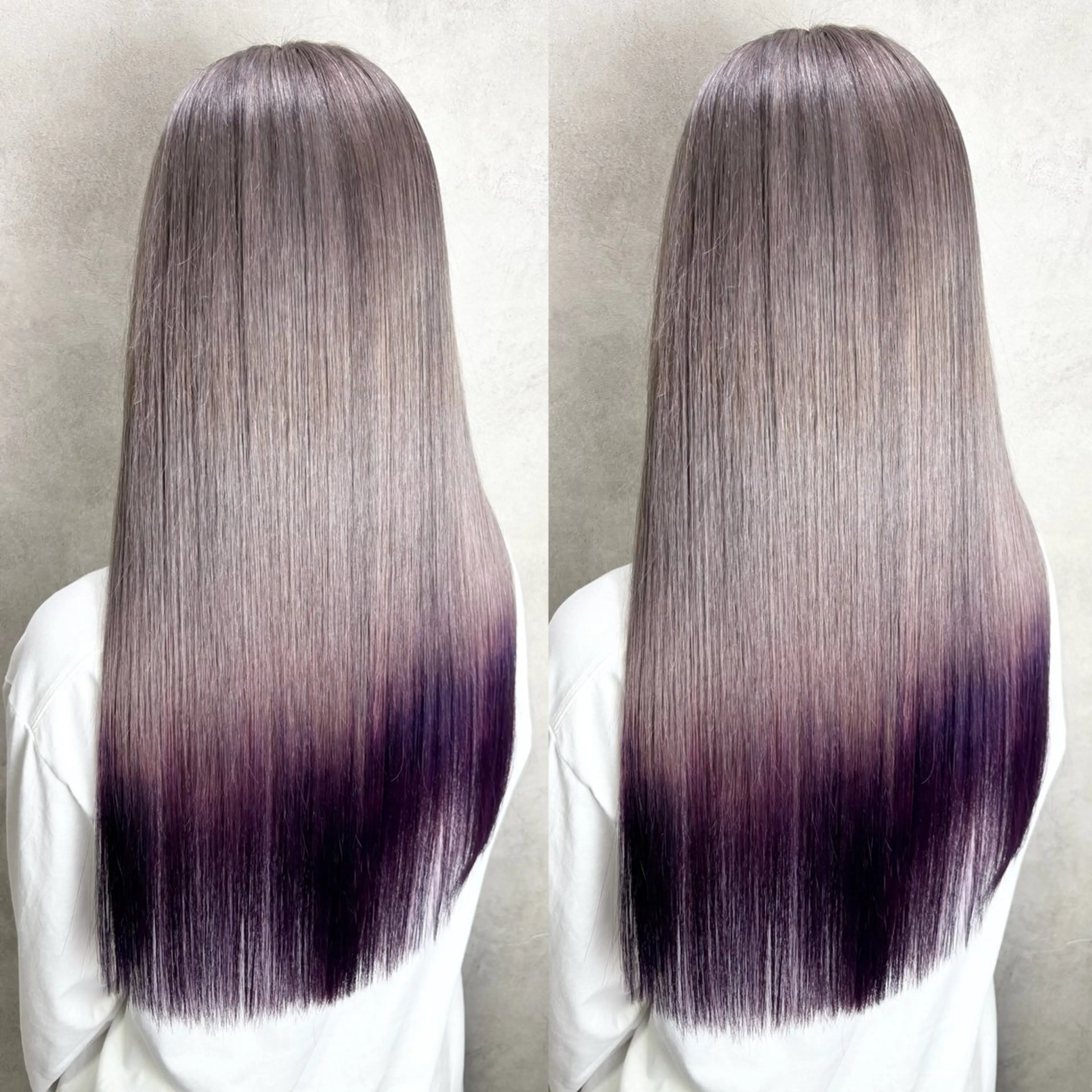 ロング カラー ブリーチ グレージュ ラベンダーカラー ヘアカラー Rin♡ピンク🎀 透明感カラー🪽‪のヘアスタイル