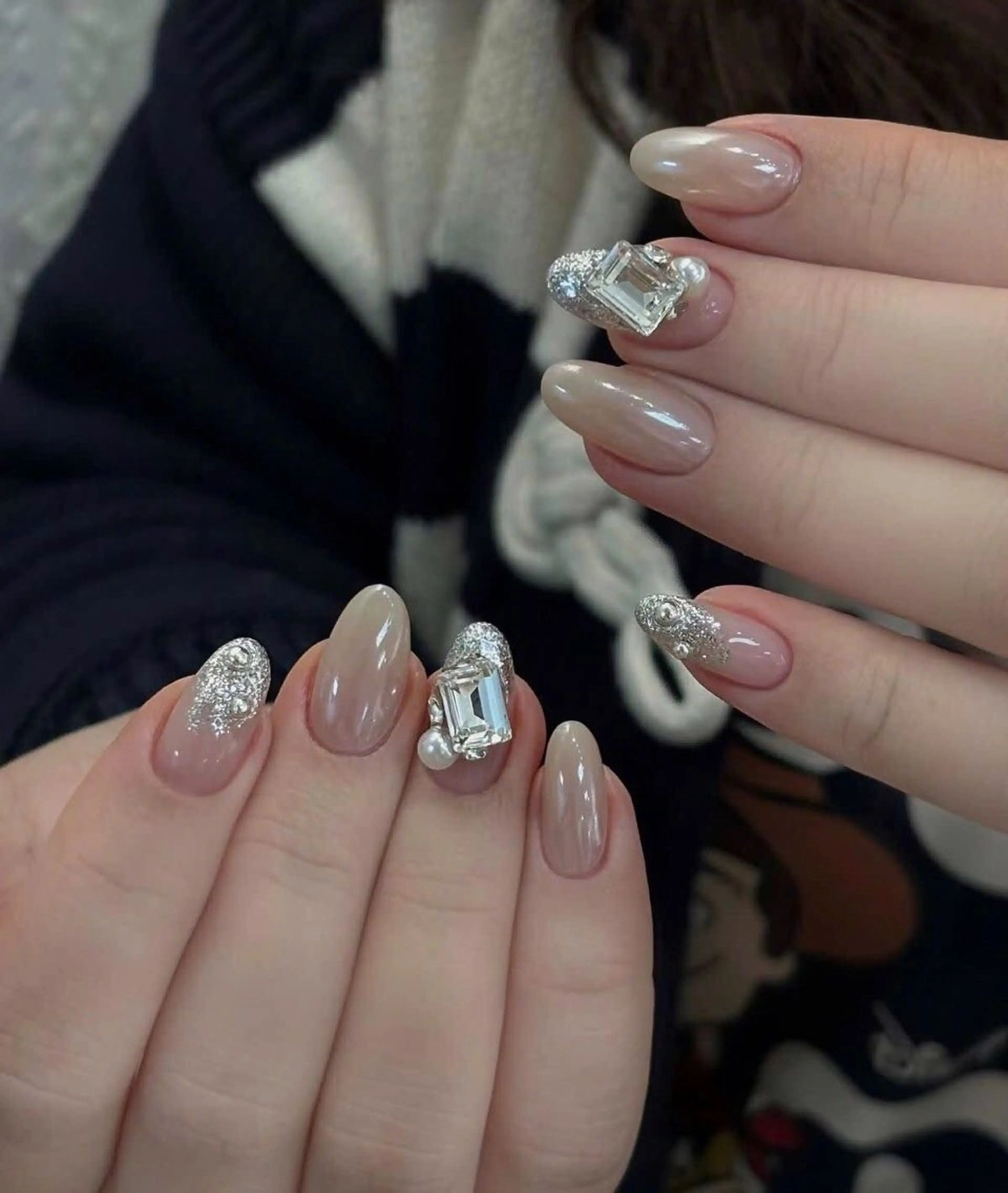 ネイル グラデーション ラメ(グリッター) マグネットネイル ミラーネイル ニュアンスネイル ハンドネイル Lumi de nailsのネイルデザイン