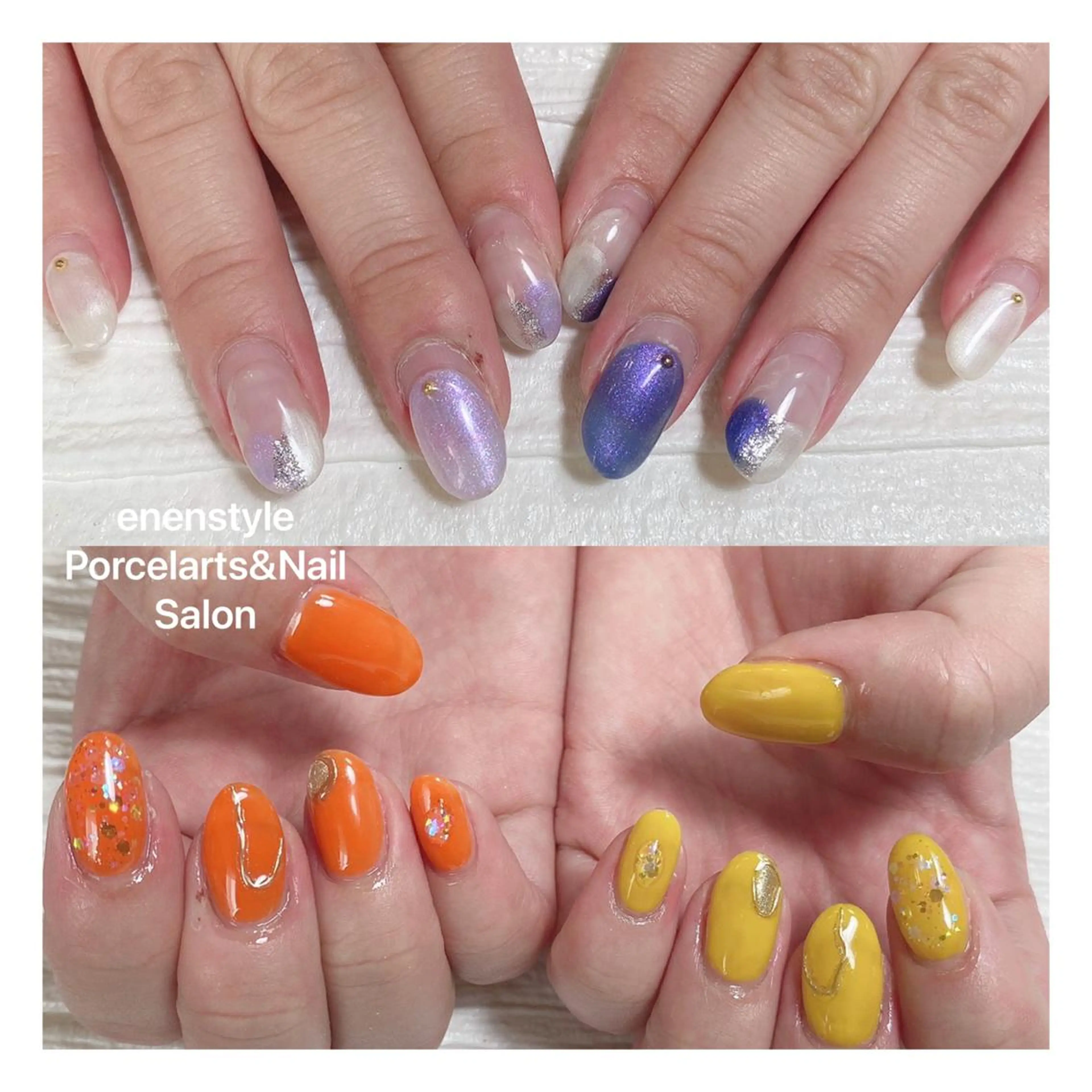 ミディアム ネイル ハンドネイル 👑enen style👑のネイルデザイン