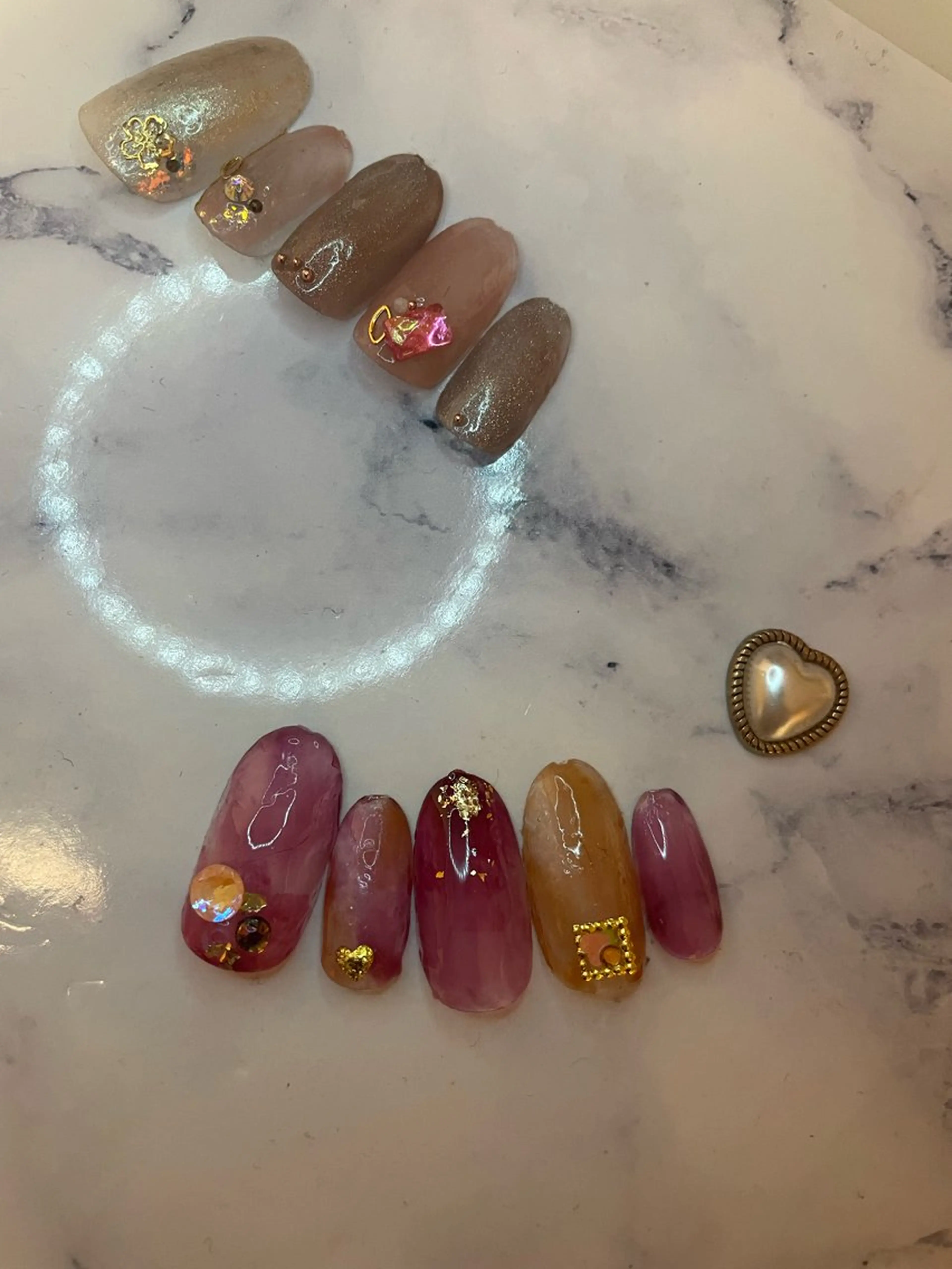 ネイル ジェルネイル ハート マグネットネイル バレンタイン ハンドネイル ハンドケア NAIL★M 真紀のネイルデザイン