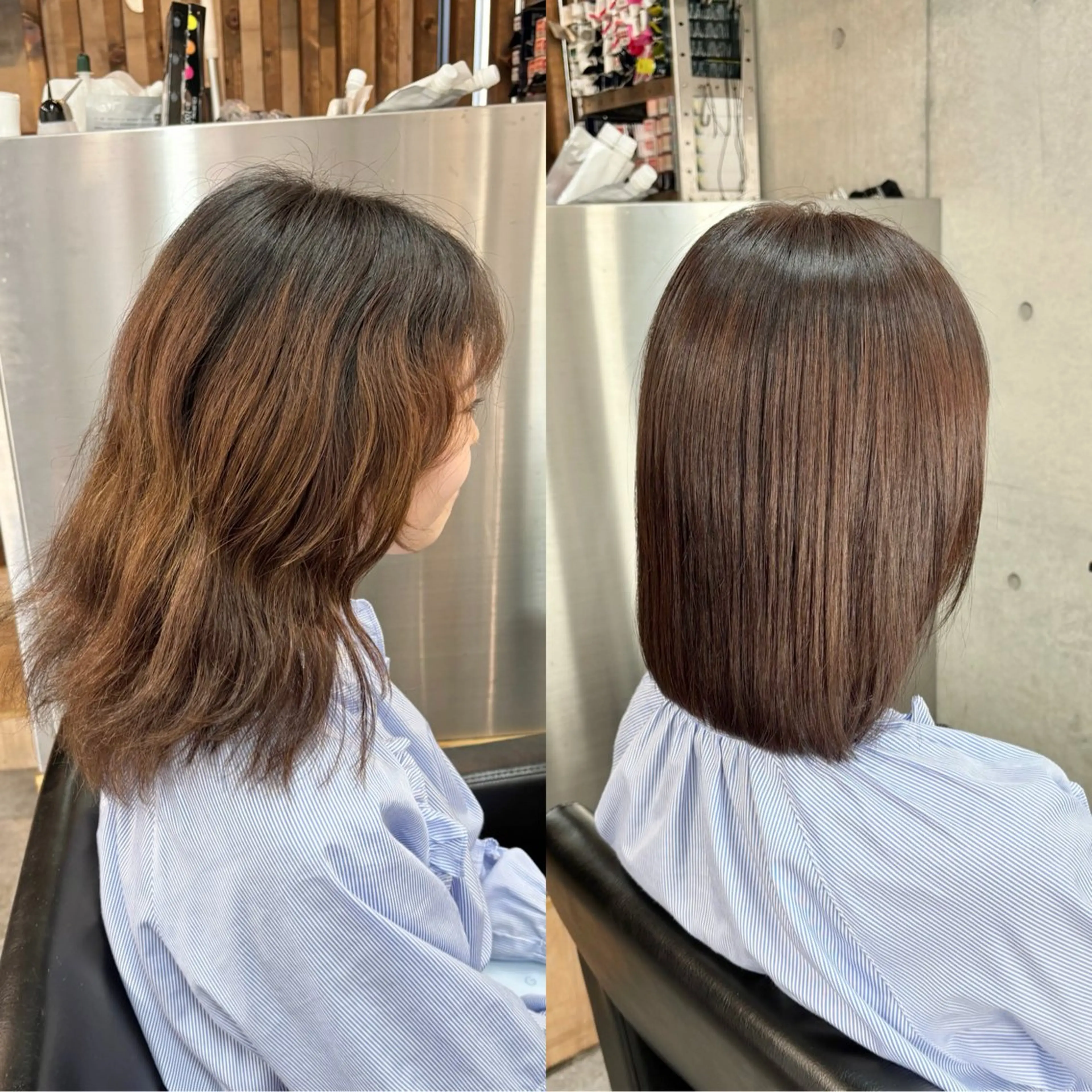 ショート カラー パーマ カット 縮毛矯正 トリートメント ショートボブ髪質改善 縮毛矯正のプロ山道潤のヘアスタイル