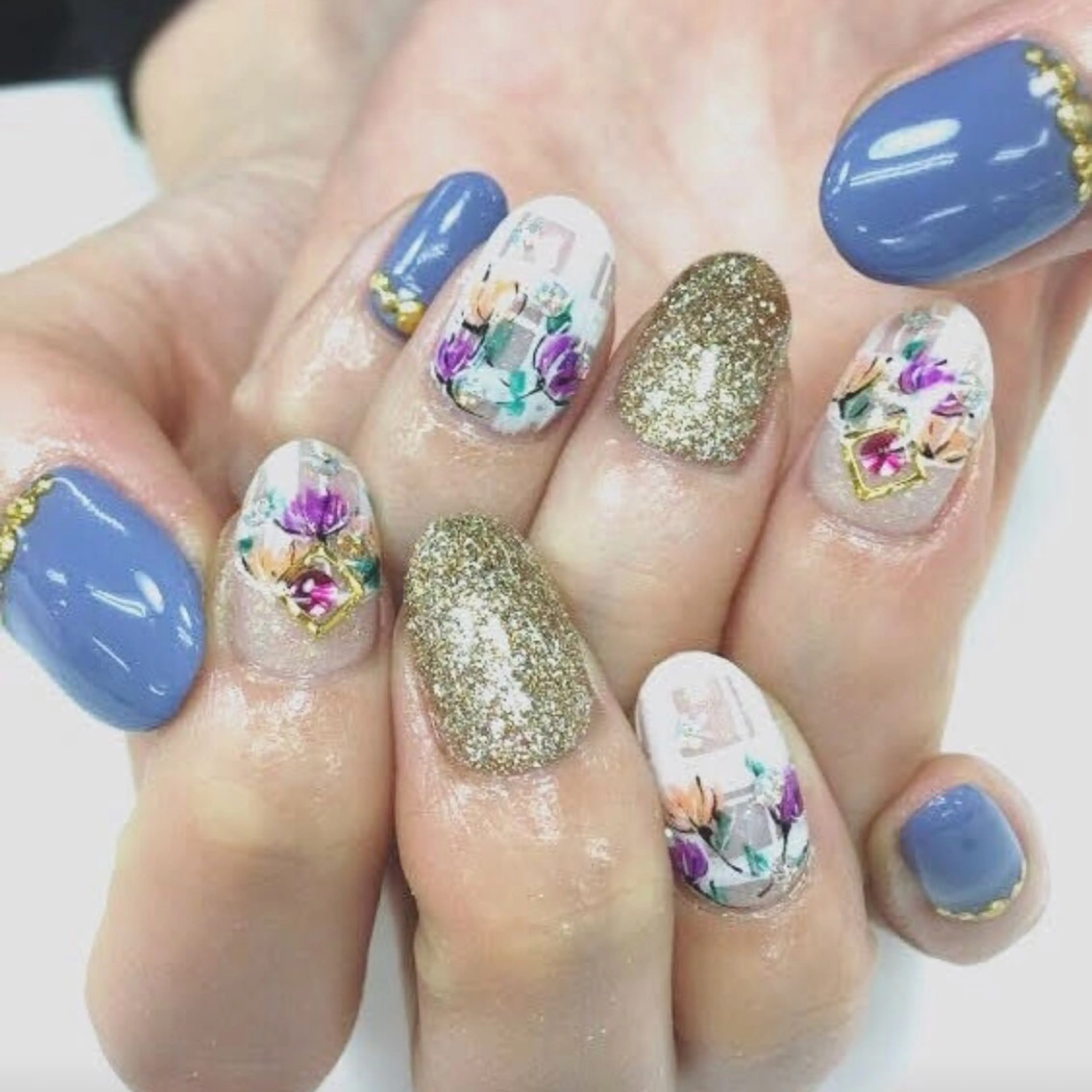 ネイル フラワーネイル ジェルネイル ハンドネイル NAIL MOONのネイルデザイン