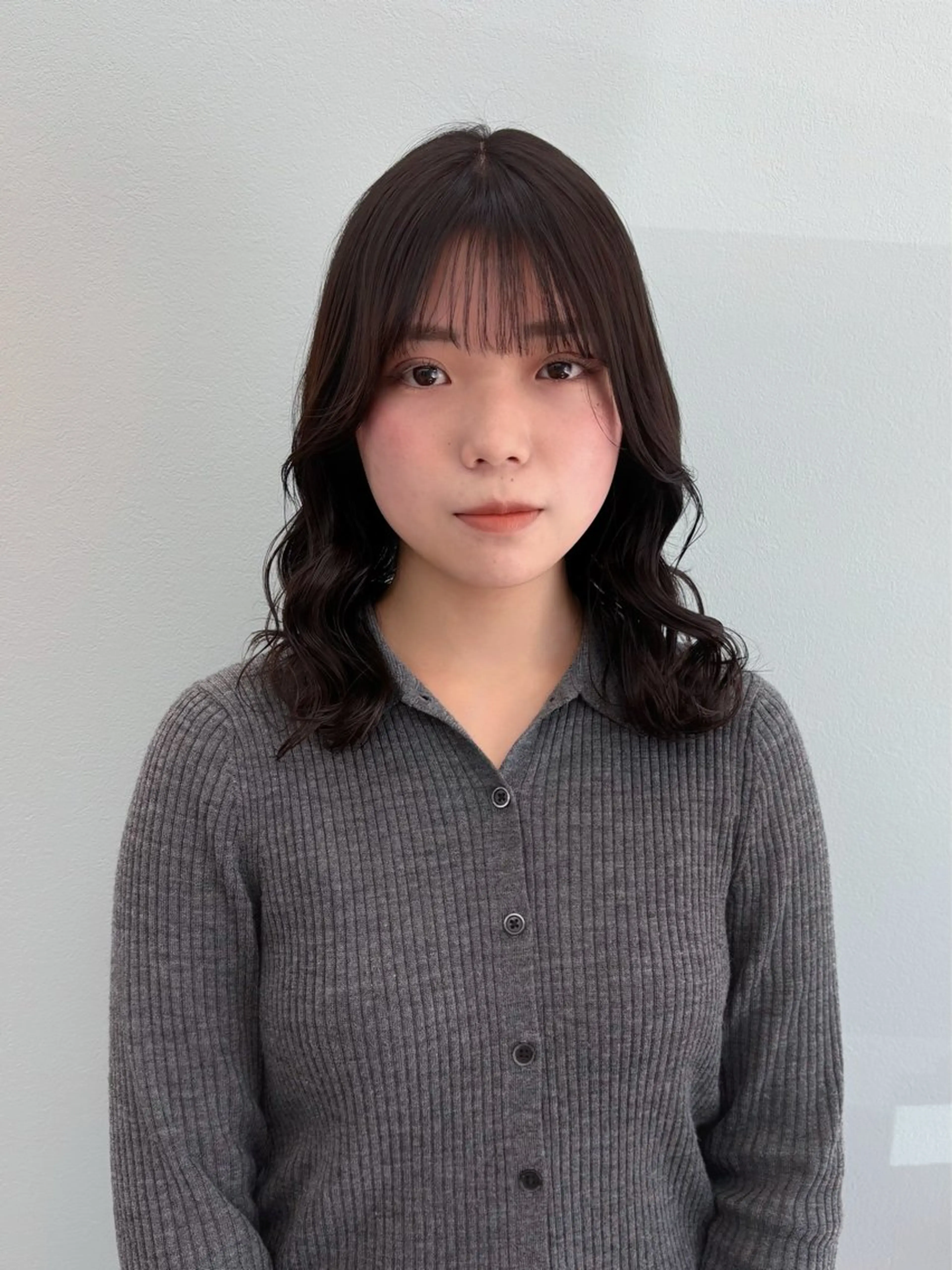 ミディアム カラー 透明感カラー グレージュ レイヤーカット カット ヘアカラー トリートメント レイヤー/髪質改善 🫧小町 紗耶華のヘアスタイル