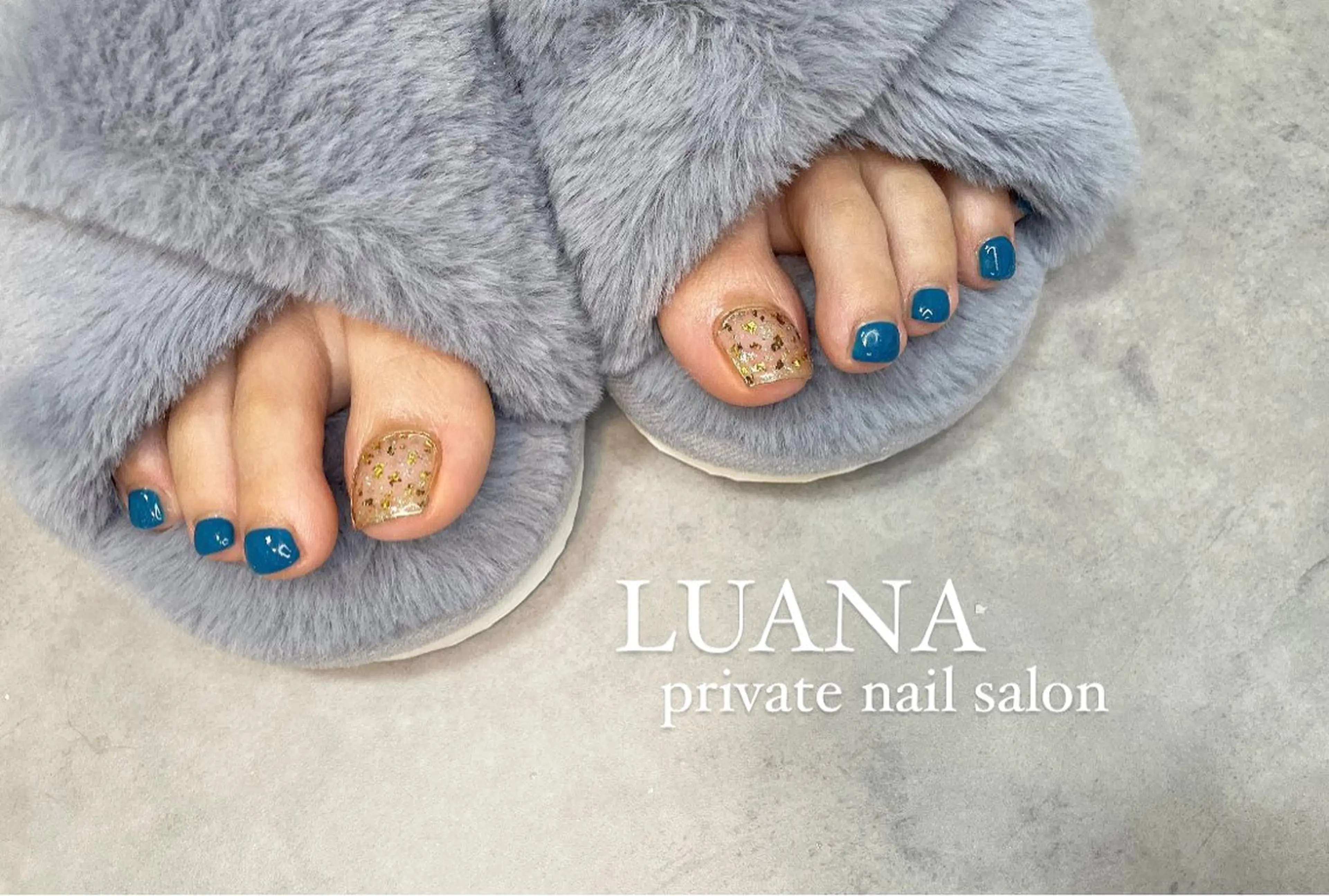 フット親指アート2本の写真