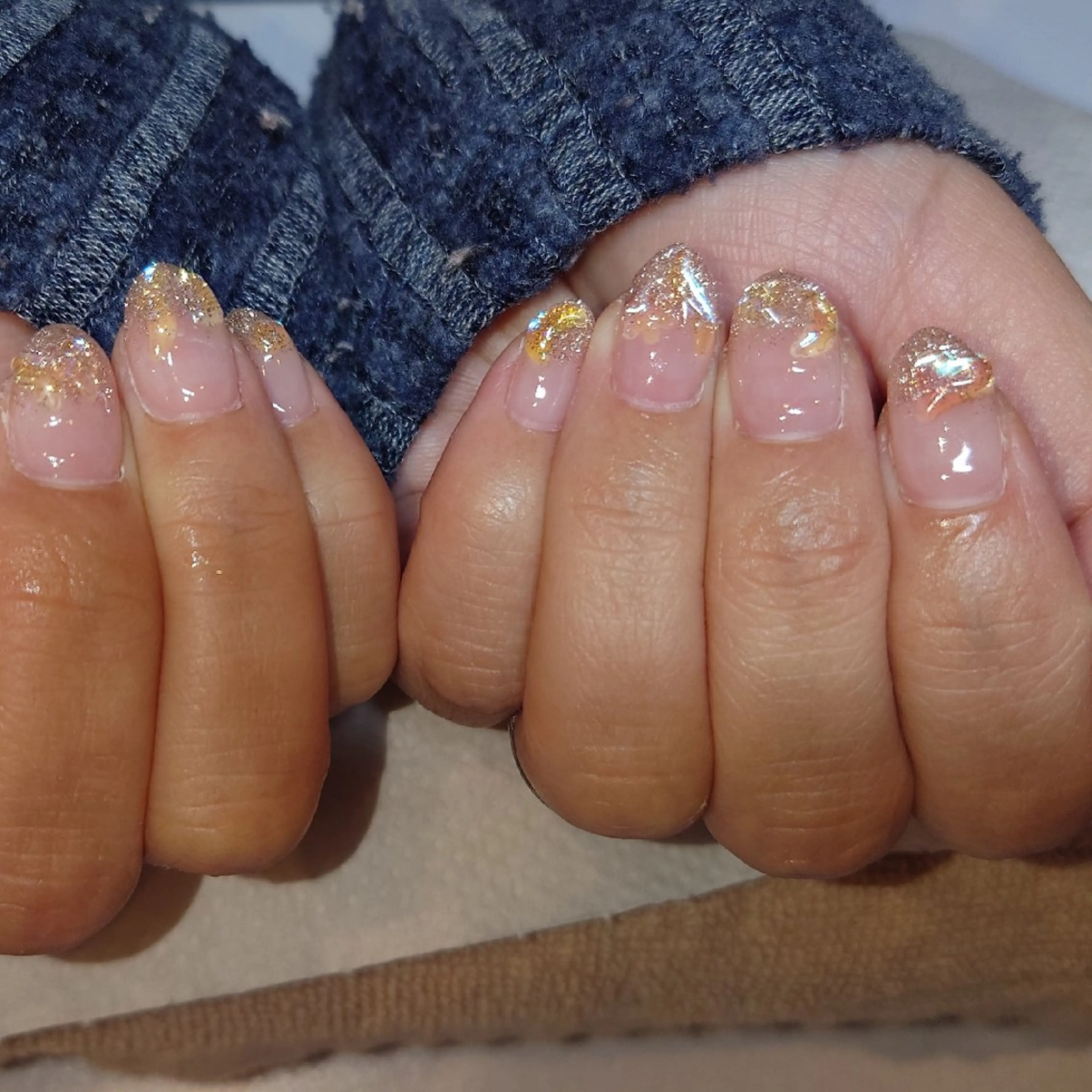 ネイル フラッシュネイル ラメ(グリッター) REJOUIR 網干🪼のネイルデザイン