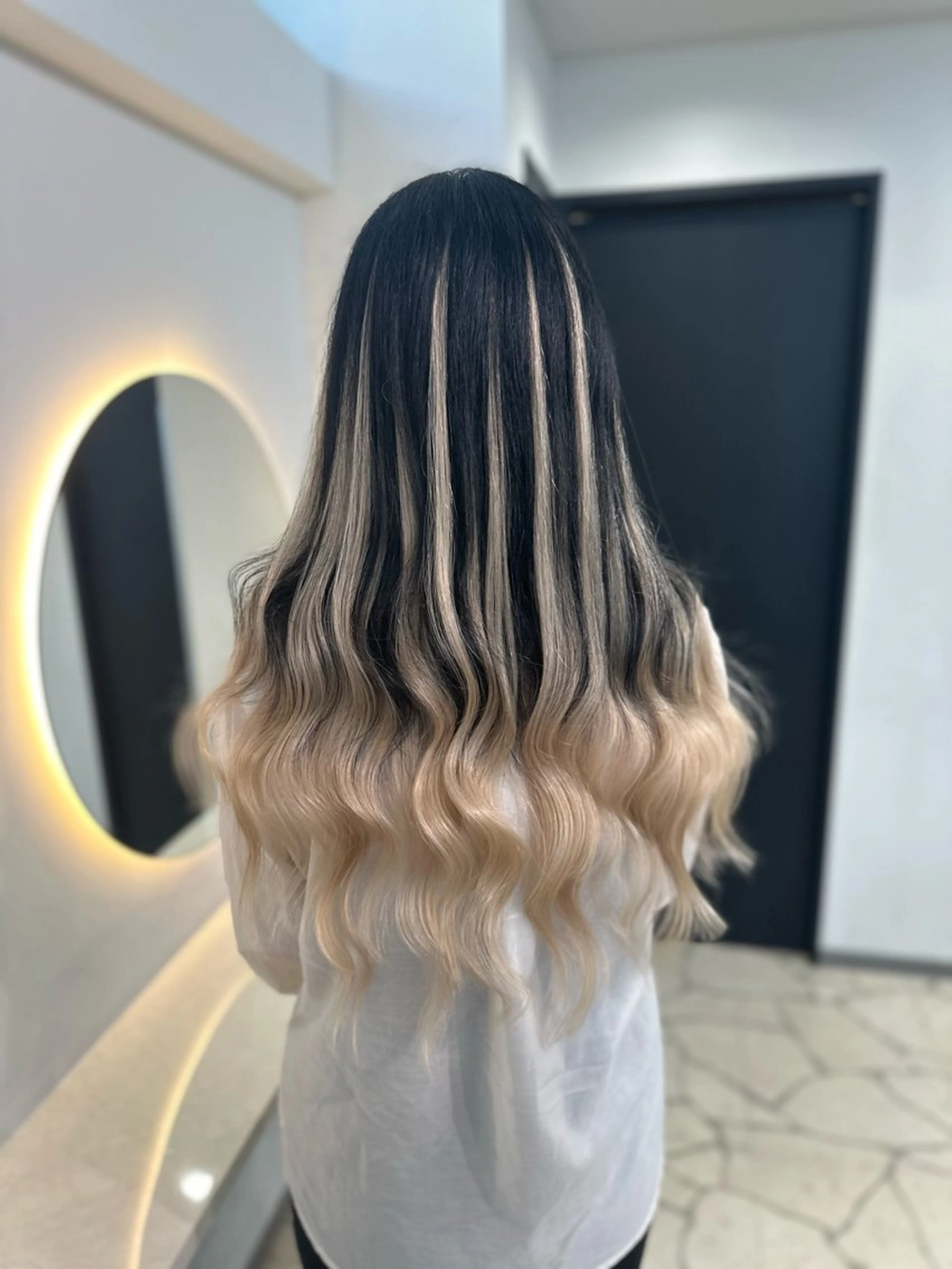 ミディアム エクステ ヘアカラー エクステ 店長山田 やまでぃーのヘアスタイル