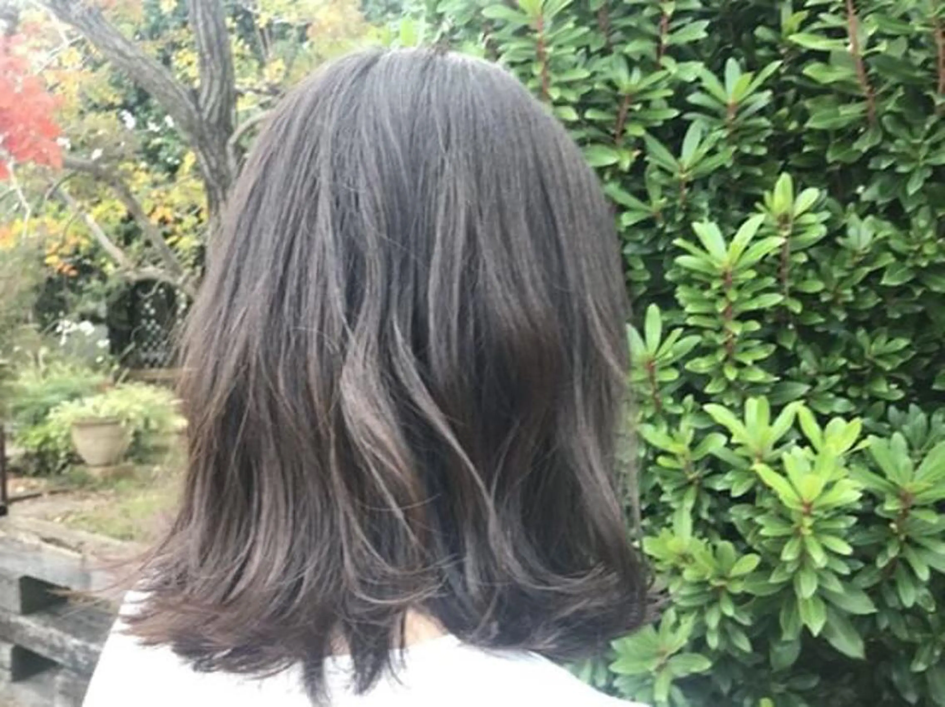 ミディアム カラー 柴田 日菜子のヘアスタイル