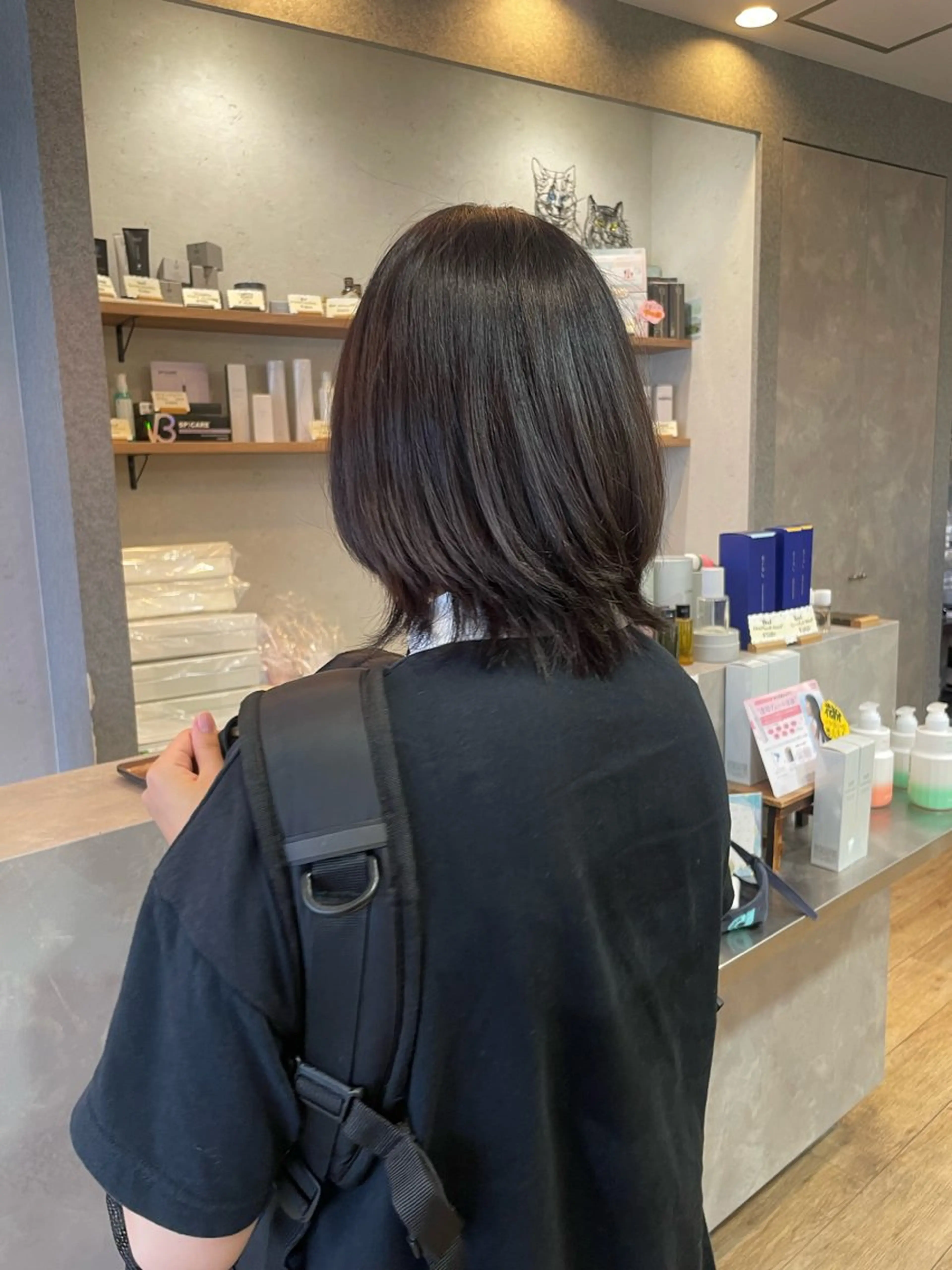 ミディアム カラー ミディアムパーマ ブリーチ 髪質改善/Bloss om🌷高橋沙衣のヘアスタイル