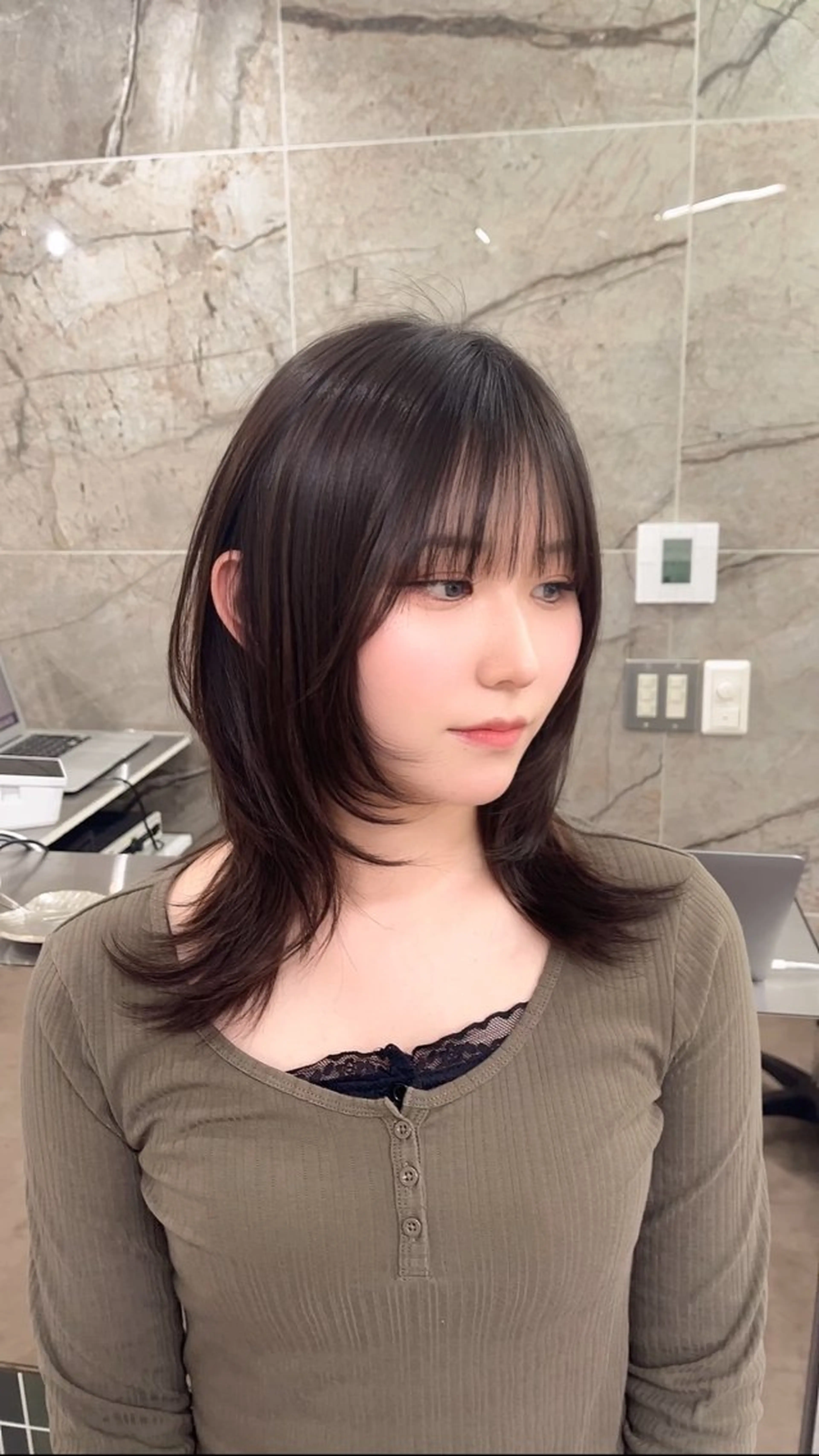 ミディアム カット ヘアカラー トリートメント ヘッドスパ 🫧似合わせショート 🫧レイヤー/清野のヘアスタイル