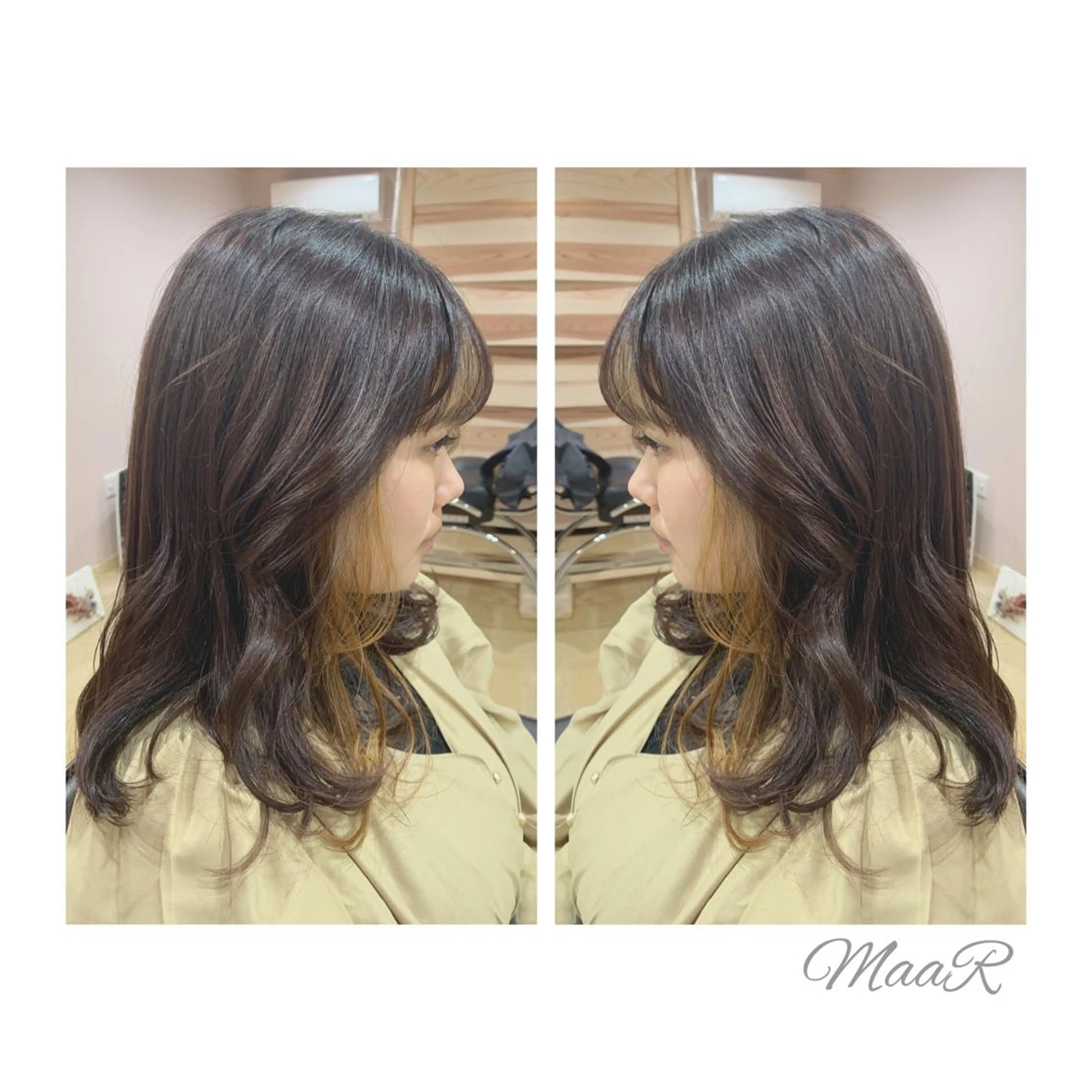 セミロング カラー Asuka Mabuchiのヘアスタイル