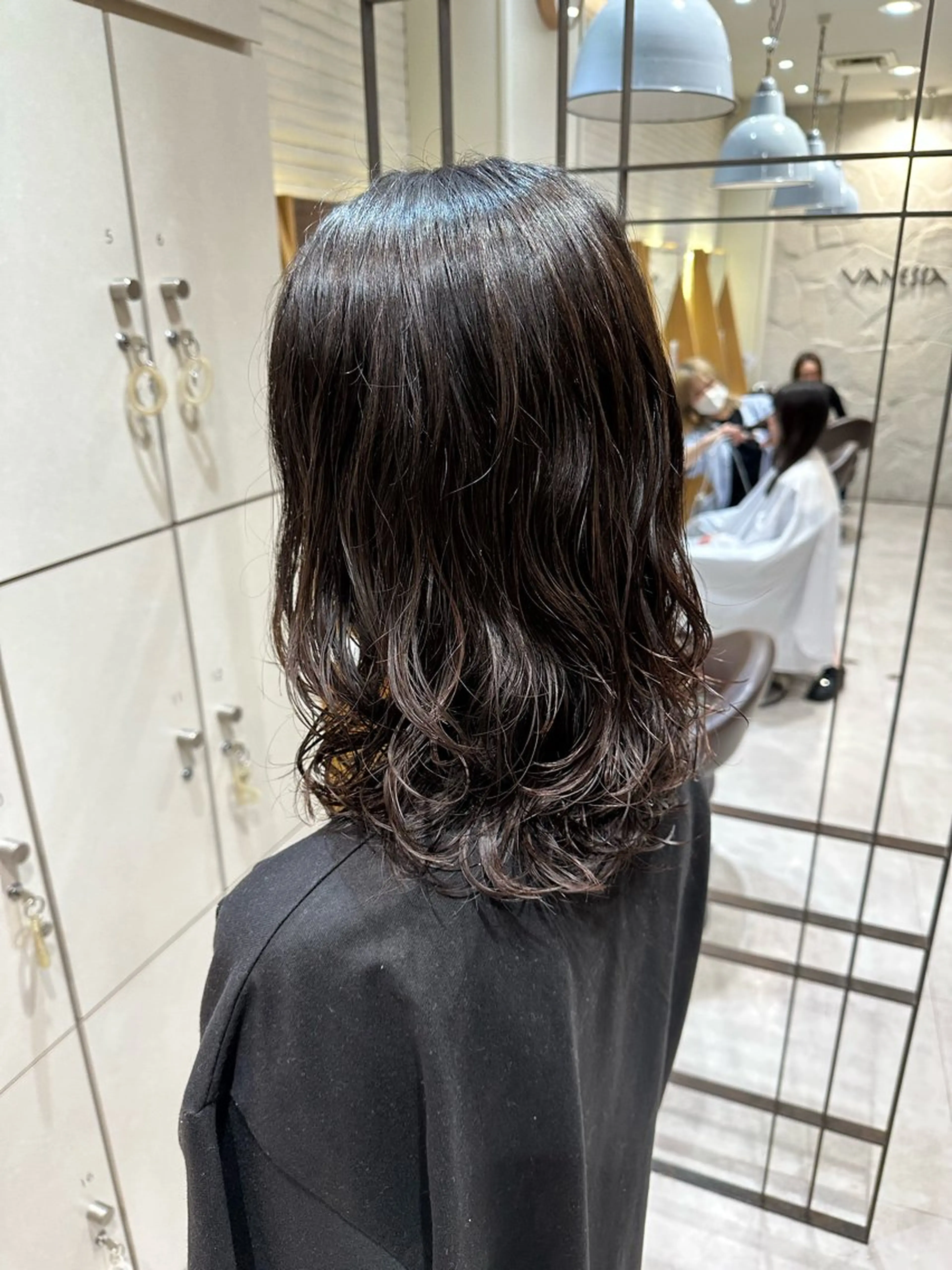 ミディアム カット パーマ トリートメント 美髪矯正/渡辺 りんのヘアスタイル