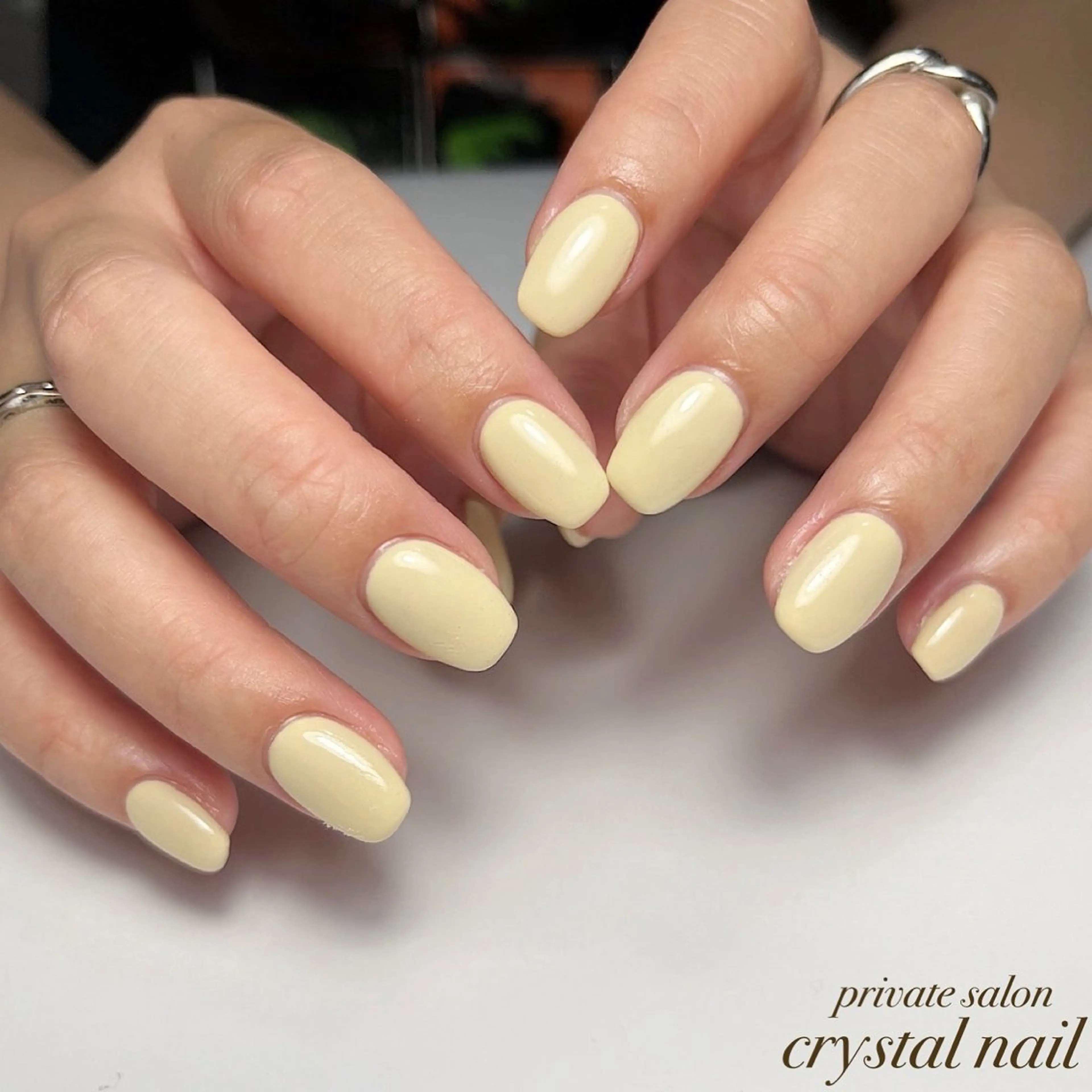 ネイル ワンカラーネイル Crystal Nailのネイルデザイン