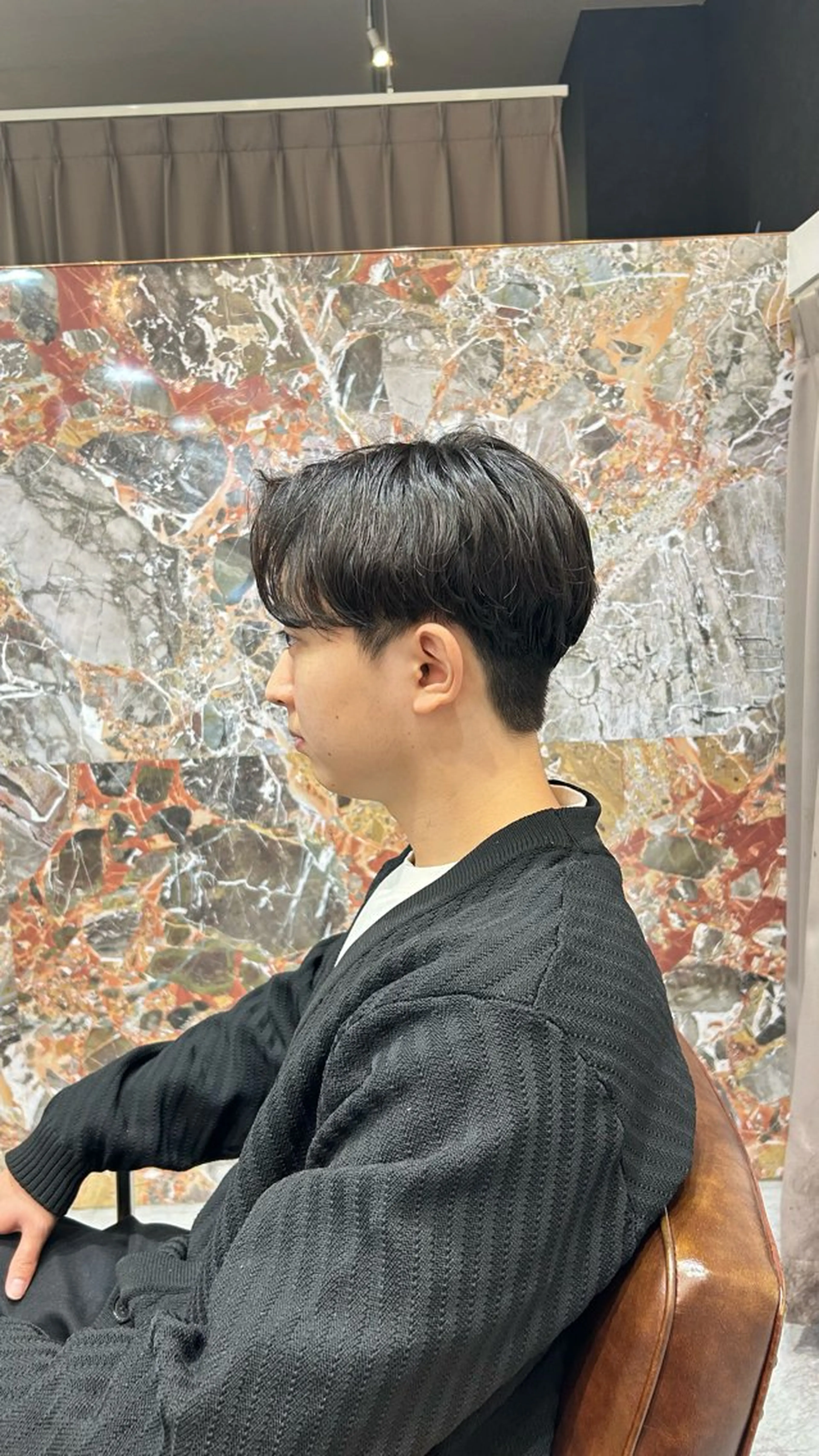 ショート パーマ メンズ calna by ELMO  上ノ井のヘアスタイル