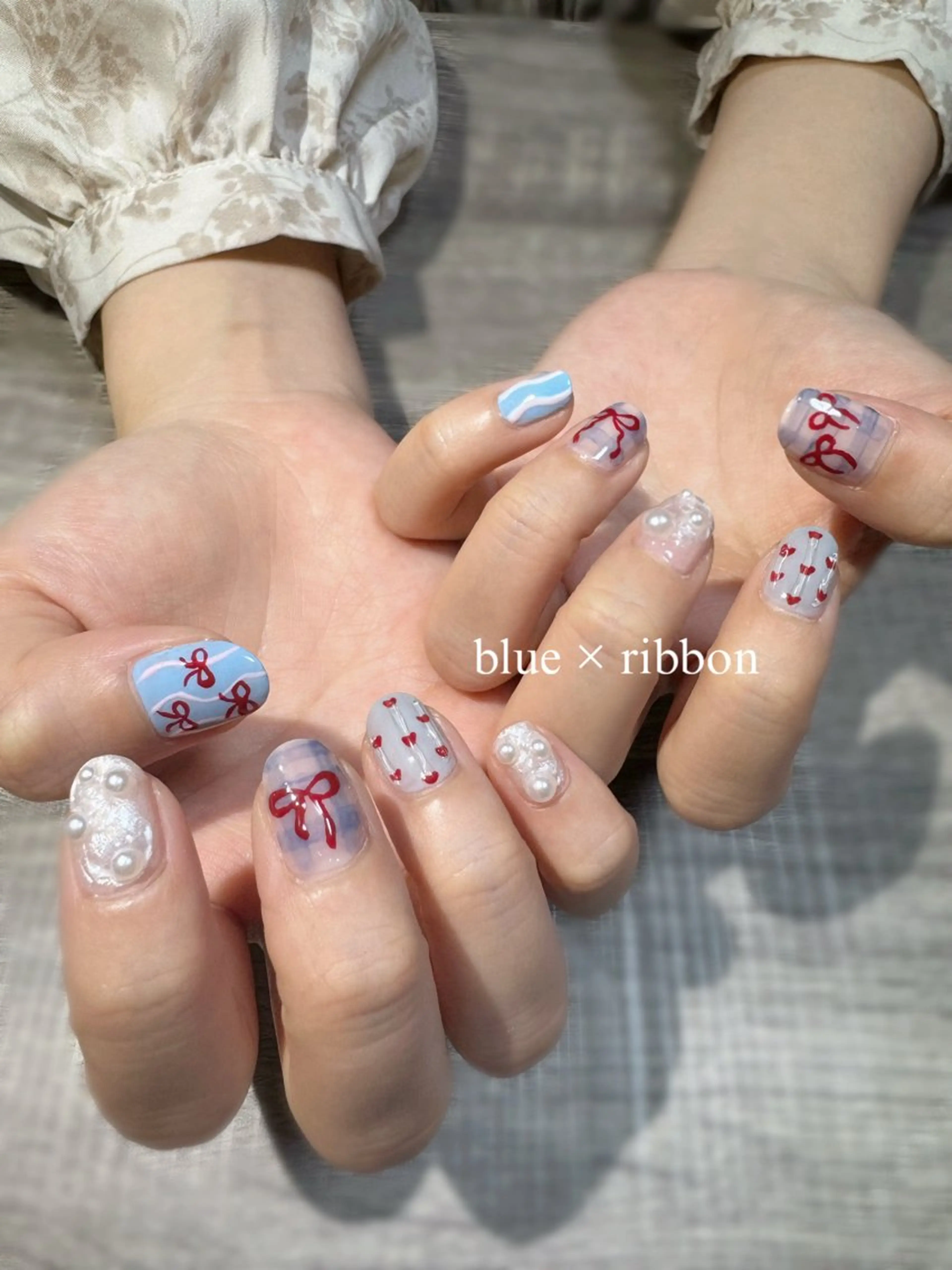 ネイル リボン HONAMI パラジェル専門店のネイルデザイン