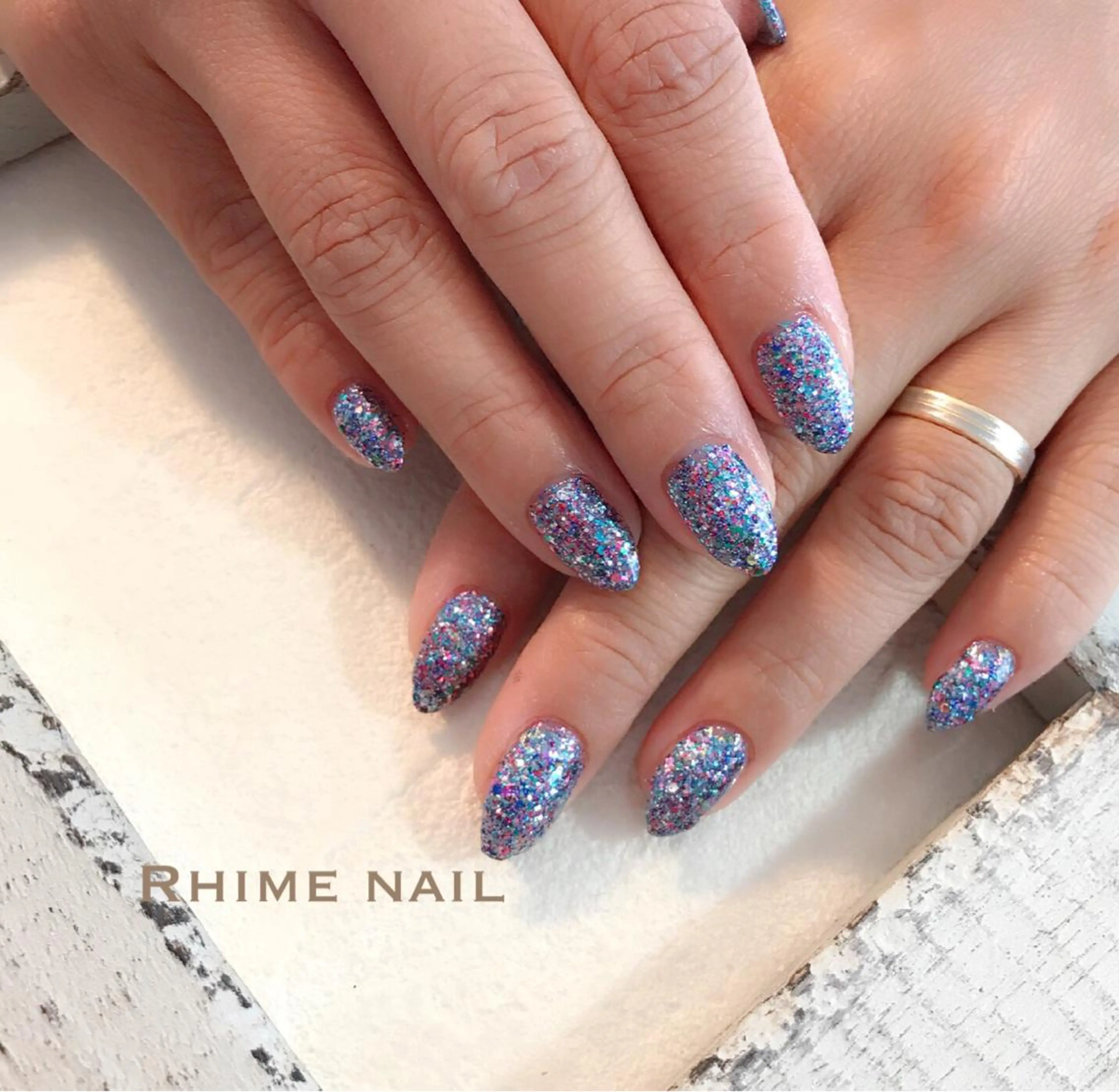 ネイル ラメ(グリッター) Rhime nail ライムネイルのネイルデザイン