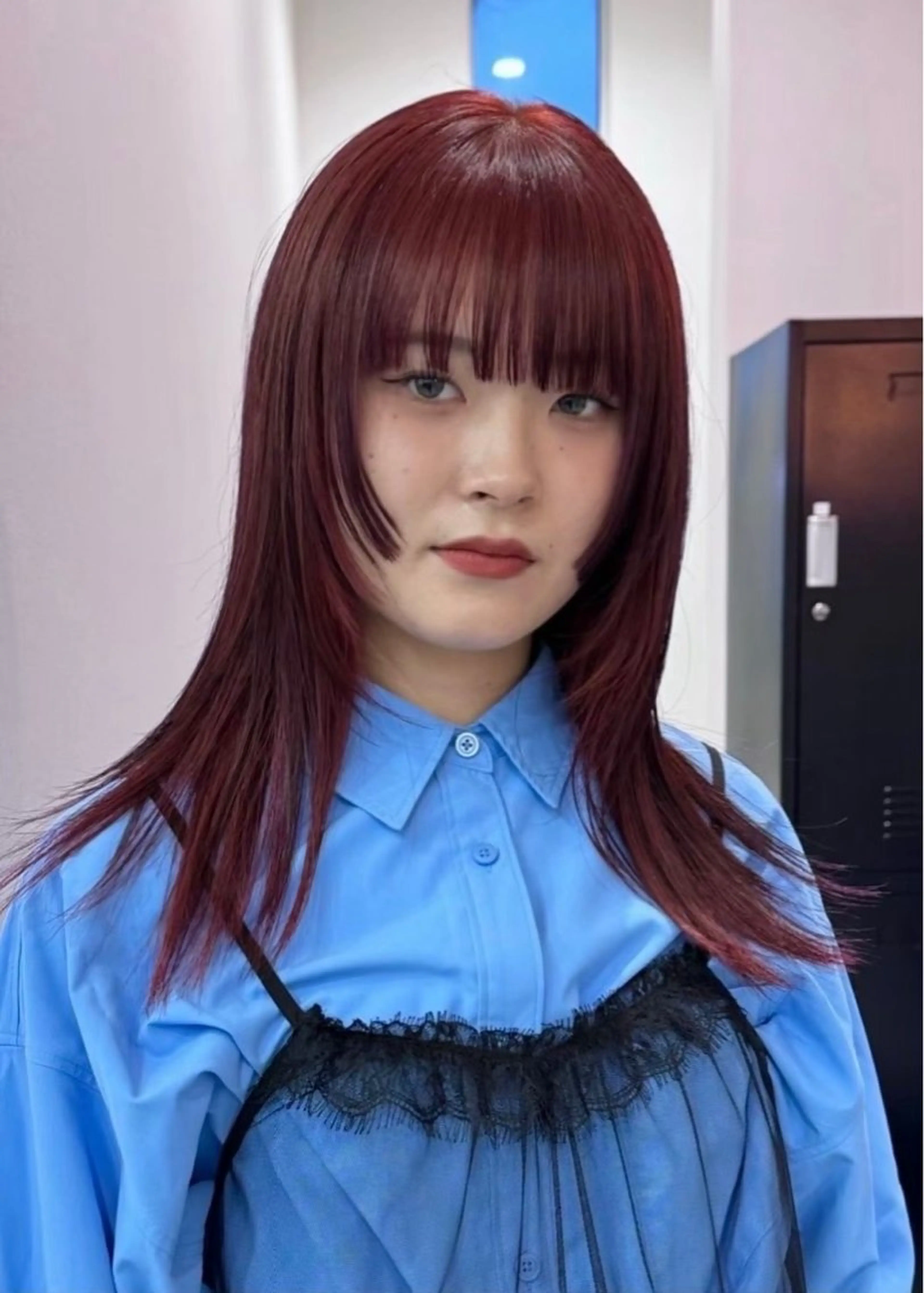 ミディアム asahi /透明感/つや/暖色のヘアスタイル