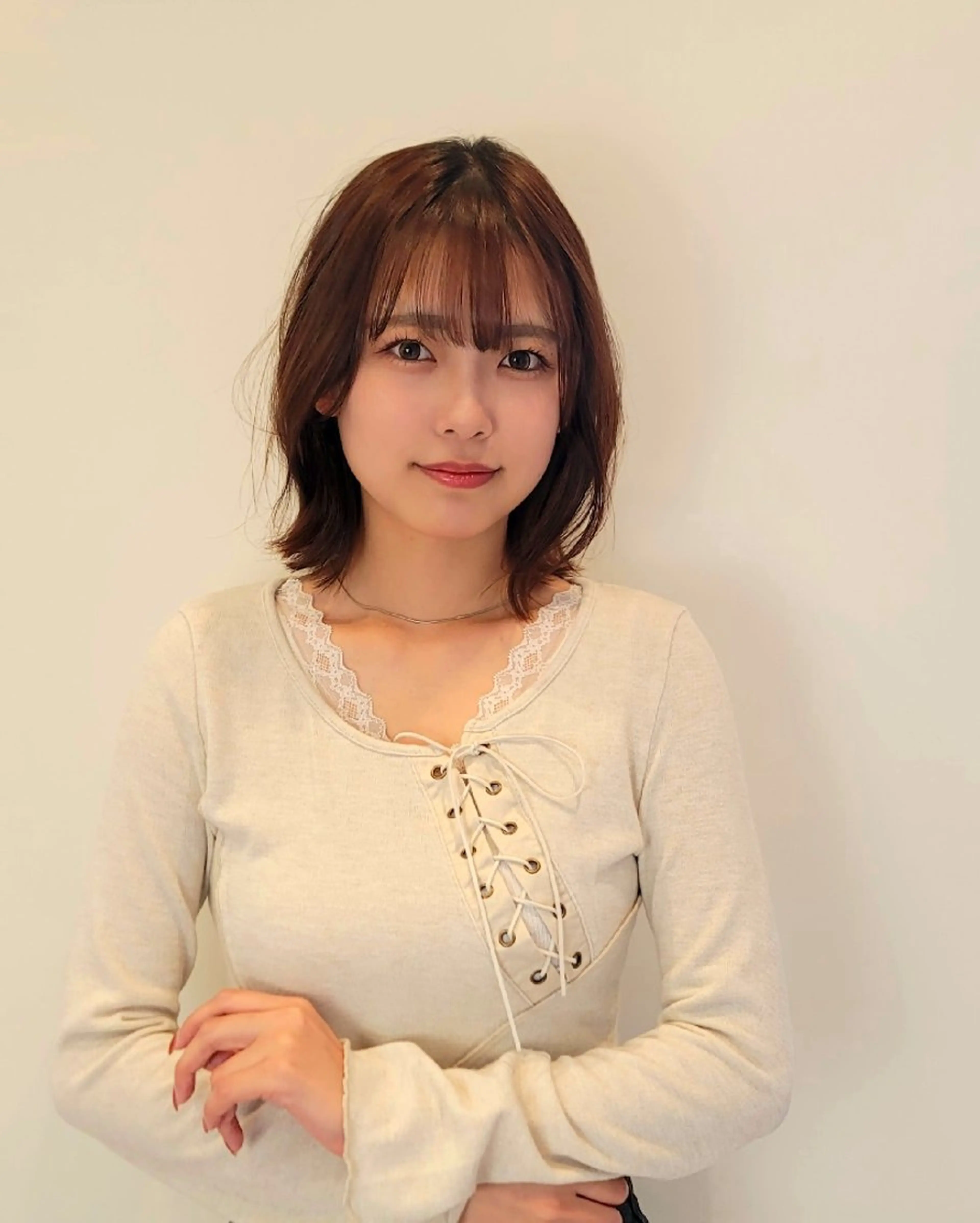 ミディアム ボブ 外ハネヘア 高口 雅のヘアスタイル