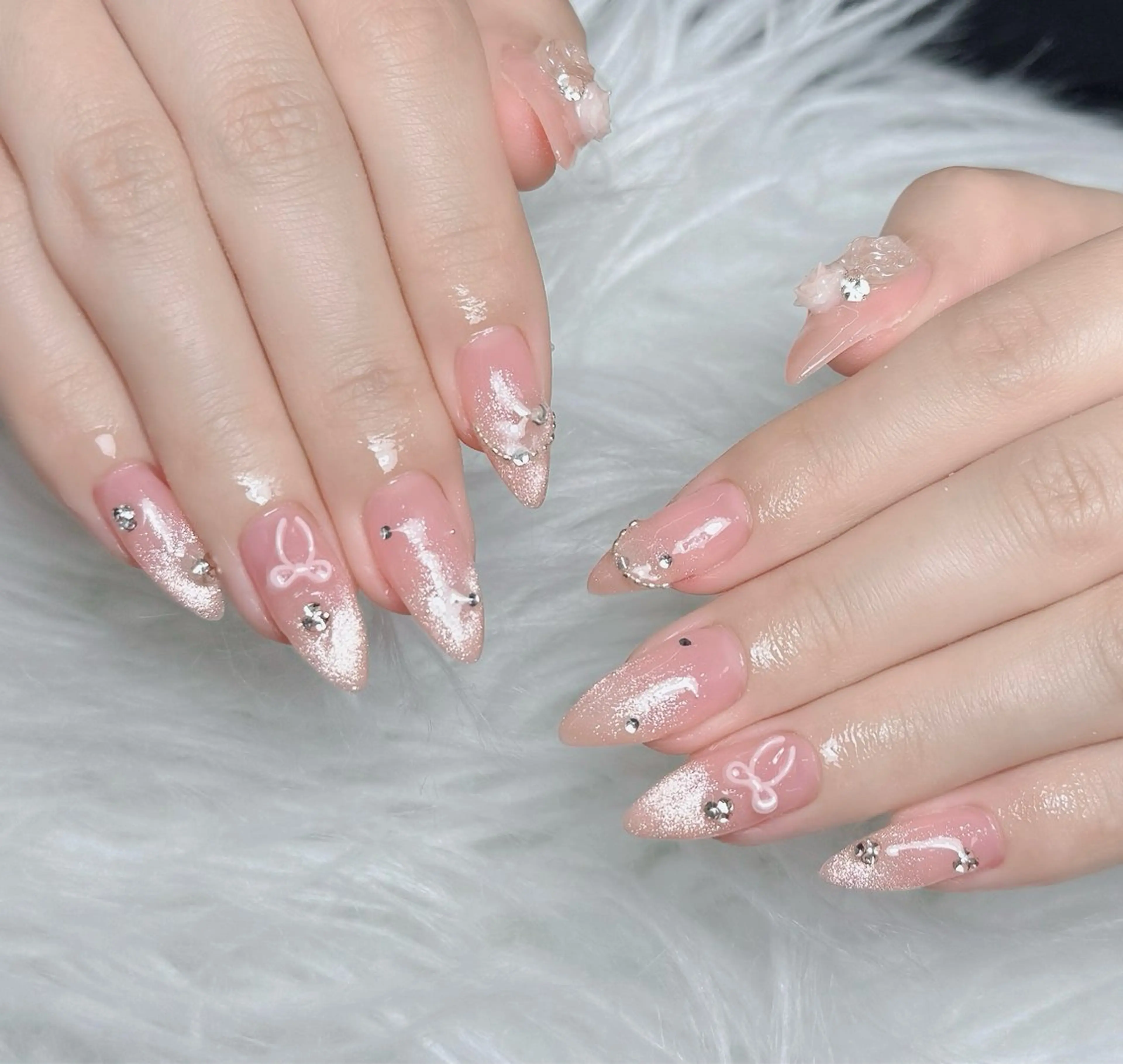 ネイル アートネイル 韓国ネイル 持ち込み ワンホンネイル ハンドネイル Lenie Nail Salonのネイルデザイン