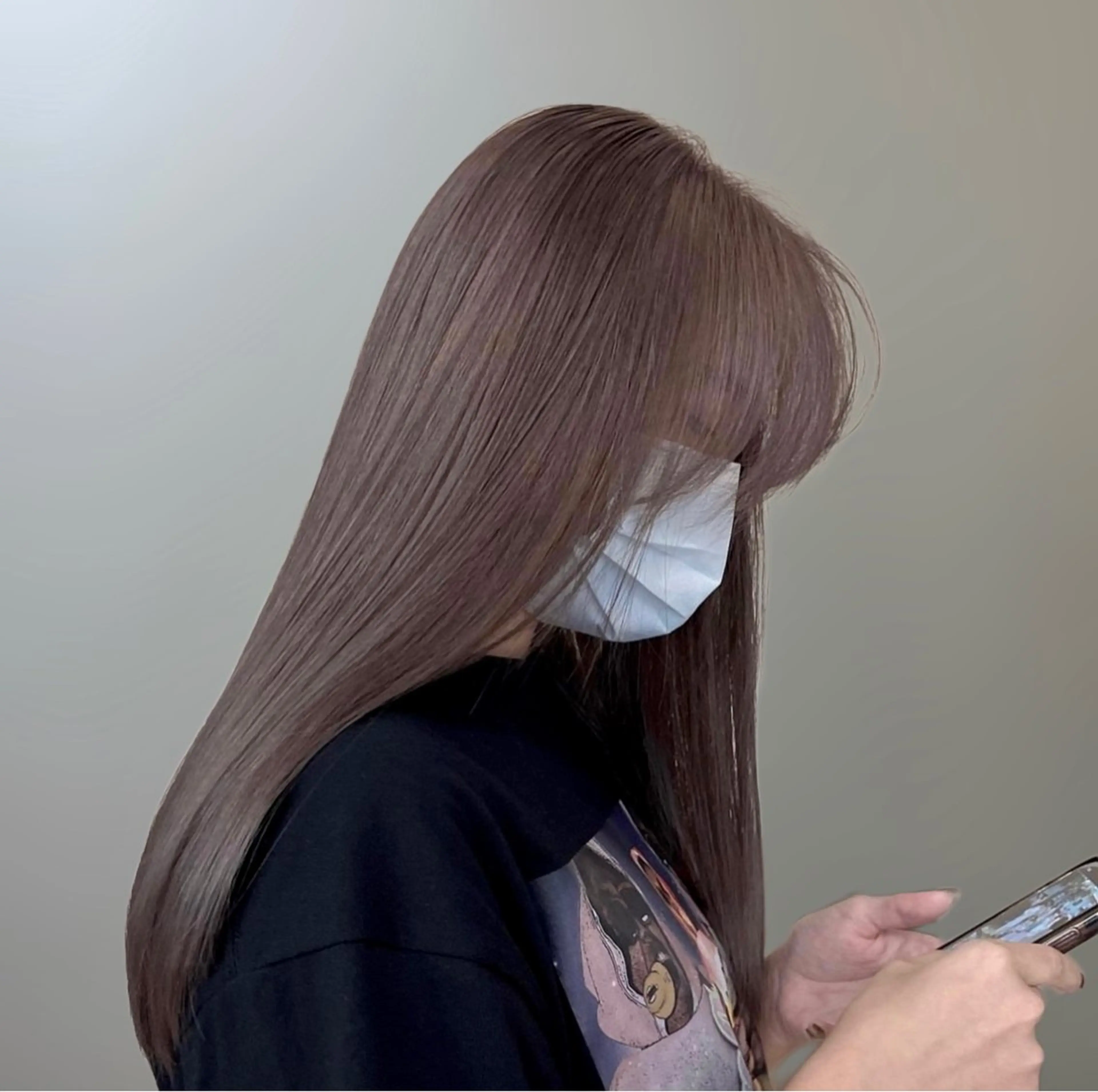 セミロング カラー ベージュカラー ブリーチ ヘアカラー トリートメント 鈴木 一貴のヘアスタイル