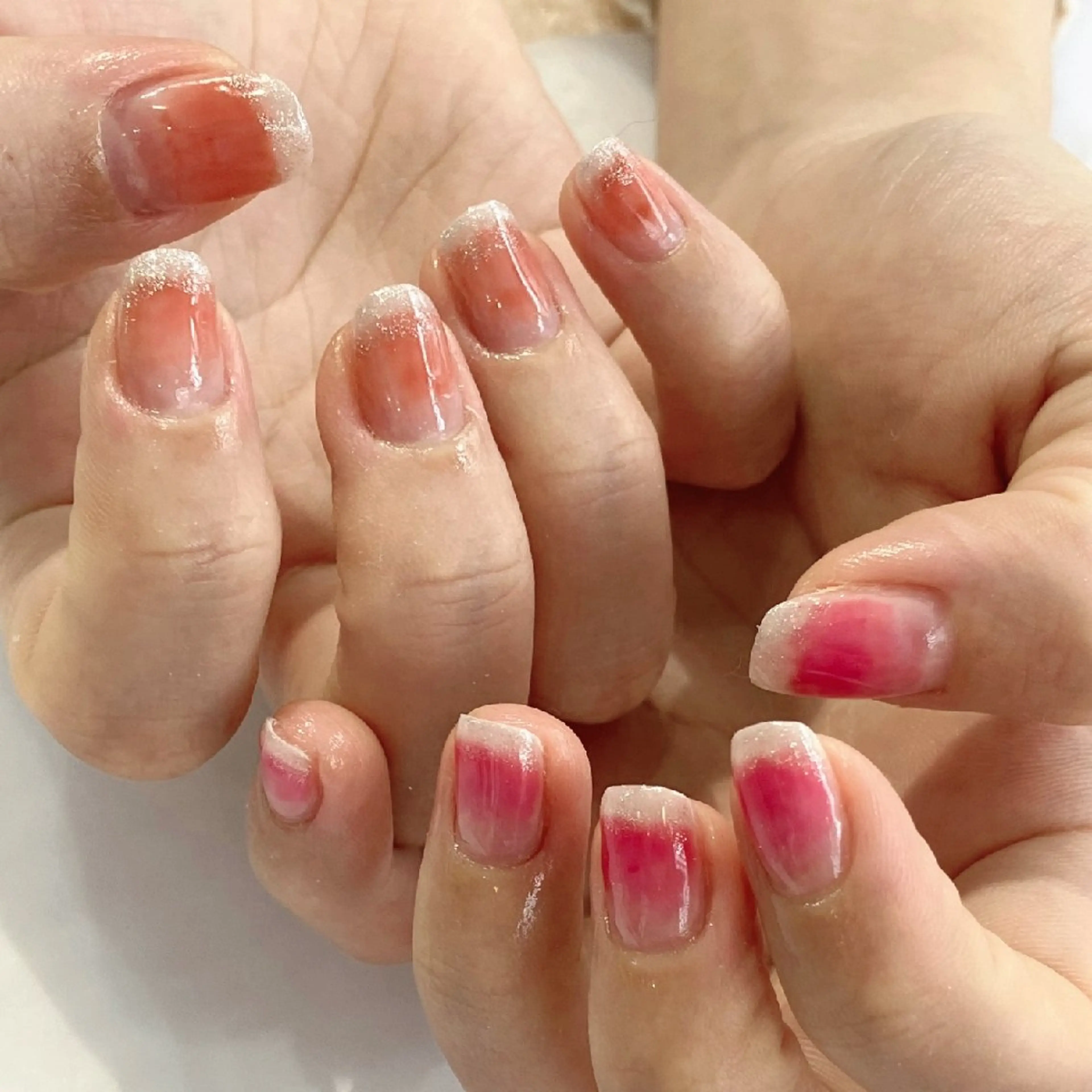 ネイル チークネイル マグネットネイル 春ネイル ハンドネイル felicita fumi♡のネイルデザイン