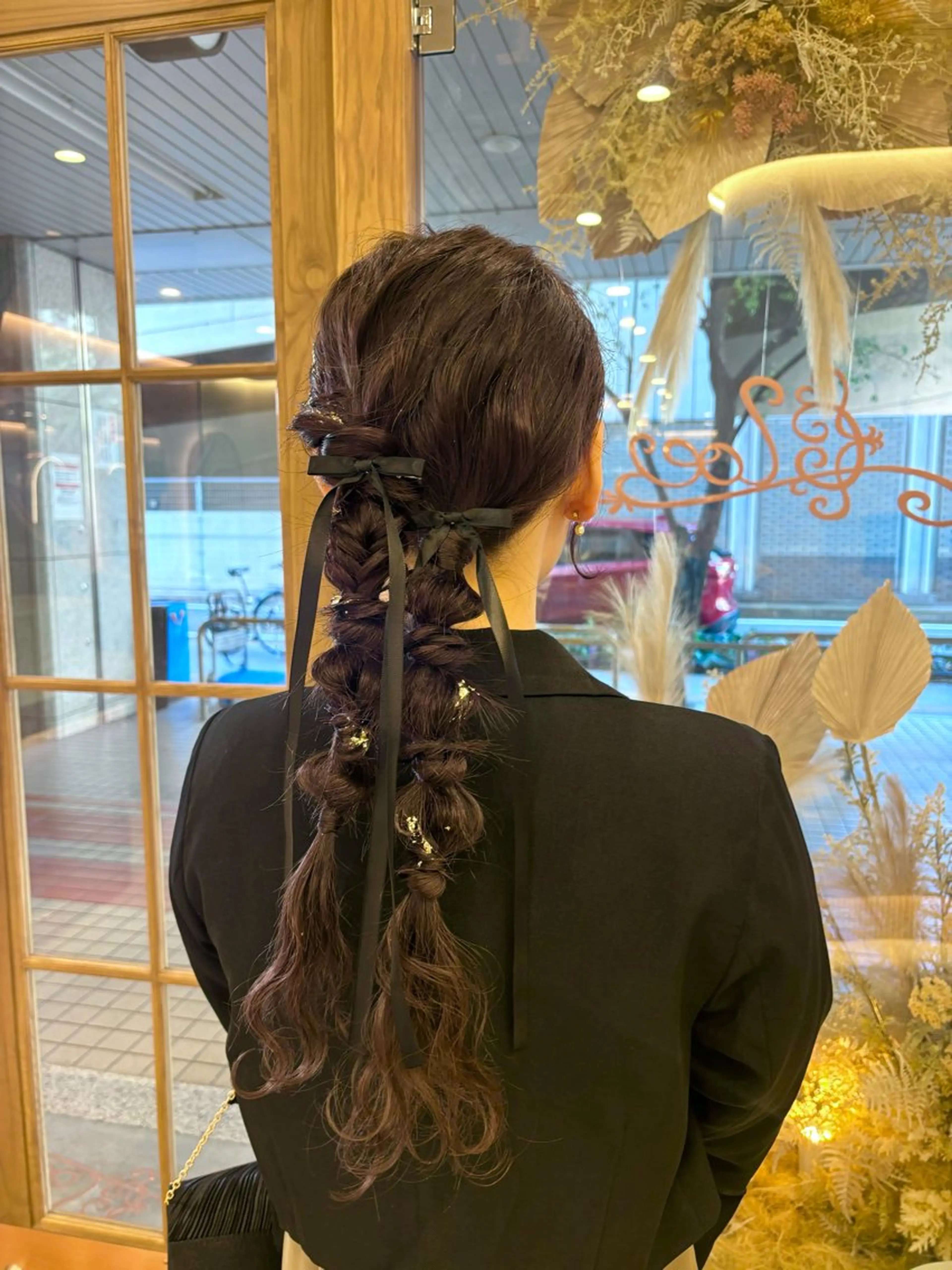 ロング ヘアアレンジ ヘアセット 梅田美容室 山崎海波のヘアスタイル