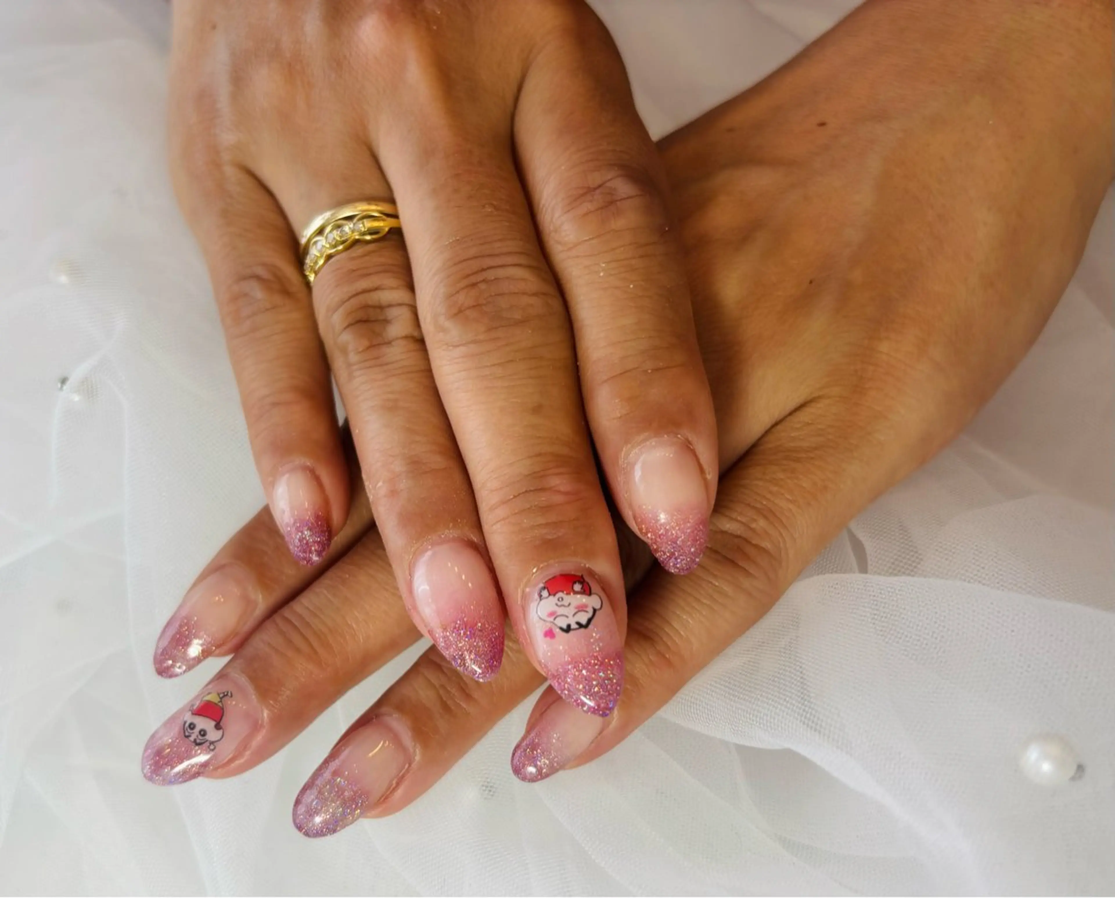 ネイル ラメ(グリッター) ラメグラデーション ハンドネイル 練習モデル募集 nailのネイルデザイン